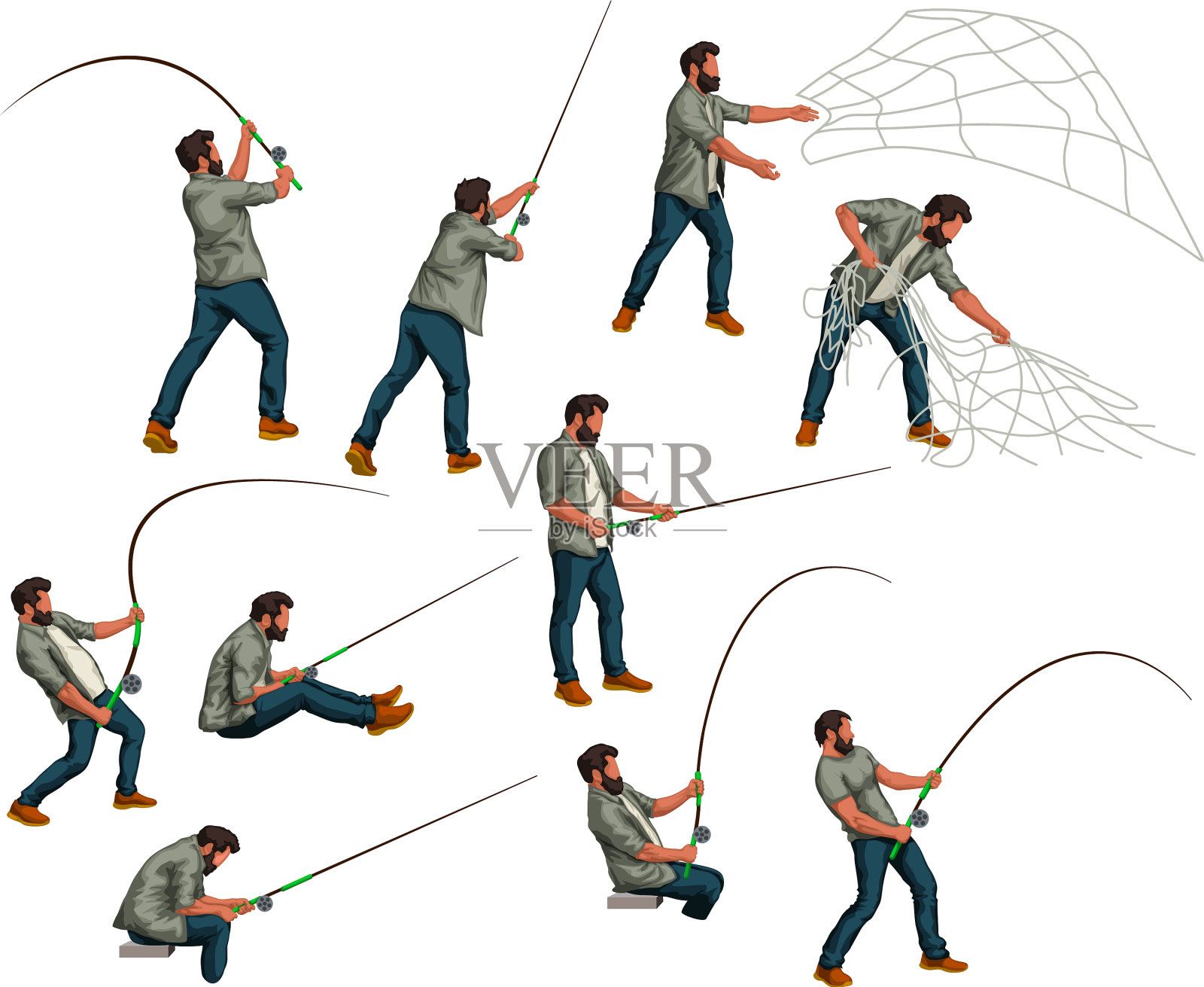 渔夫组02设计元素图片