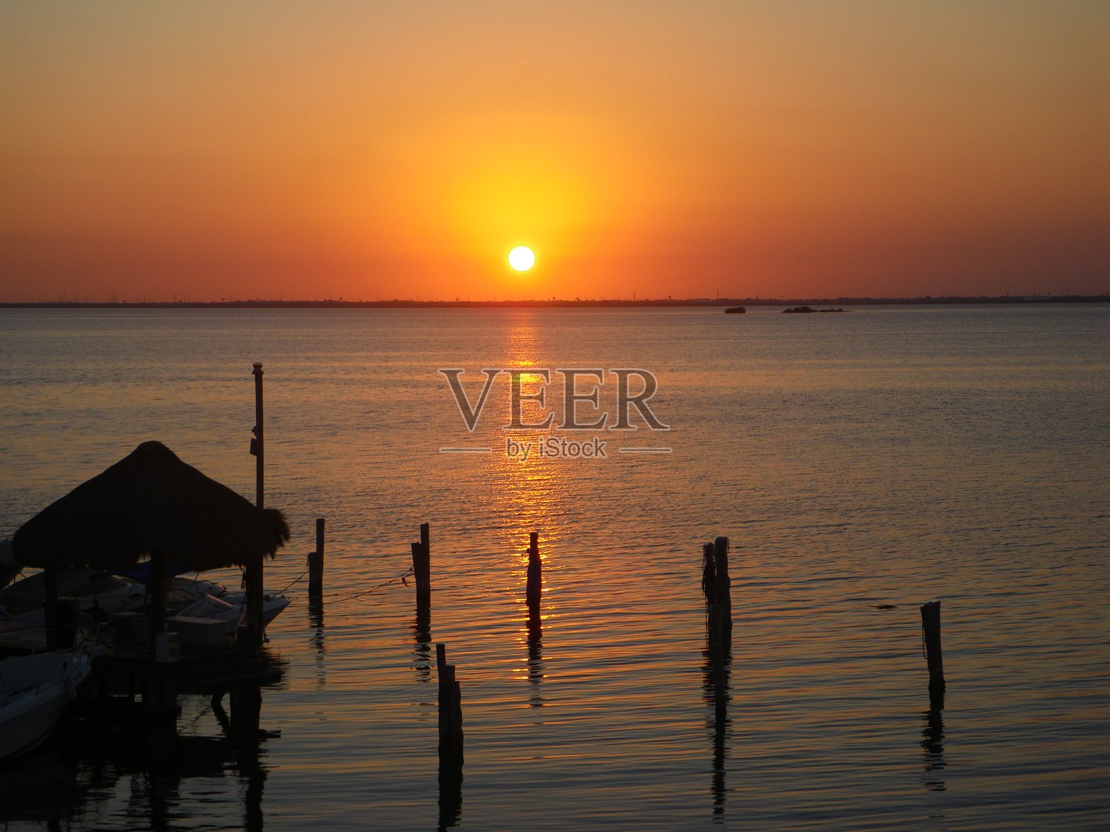 日落在坎昆照片摄影图片