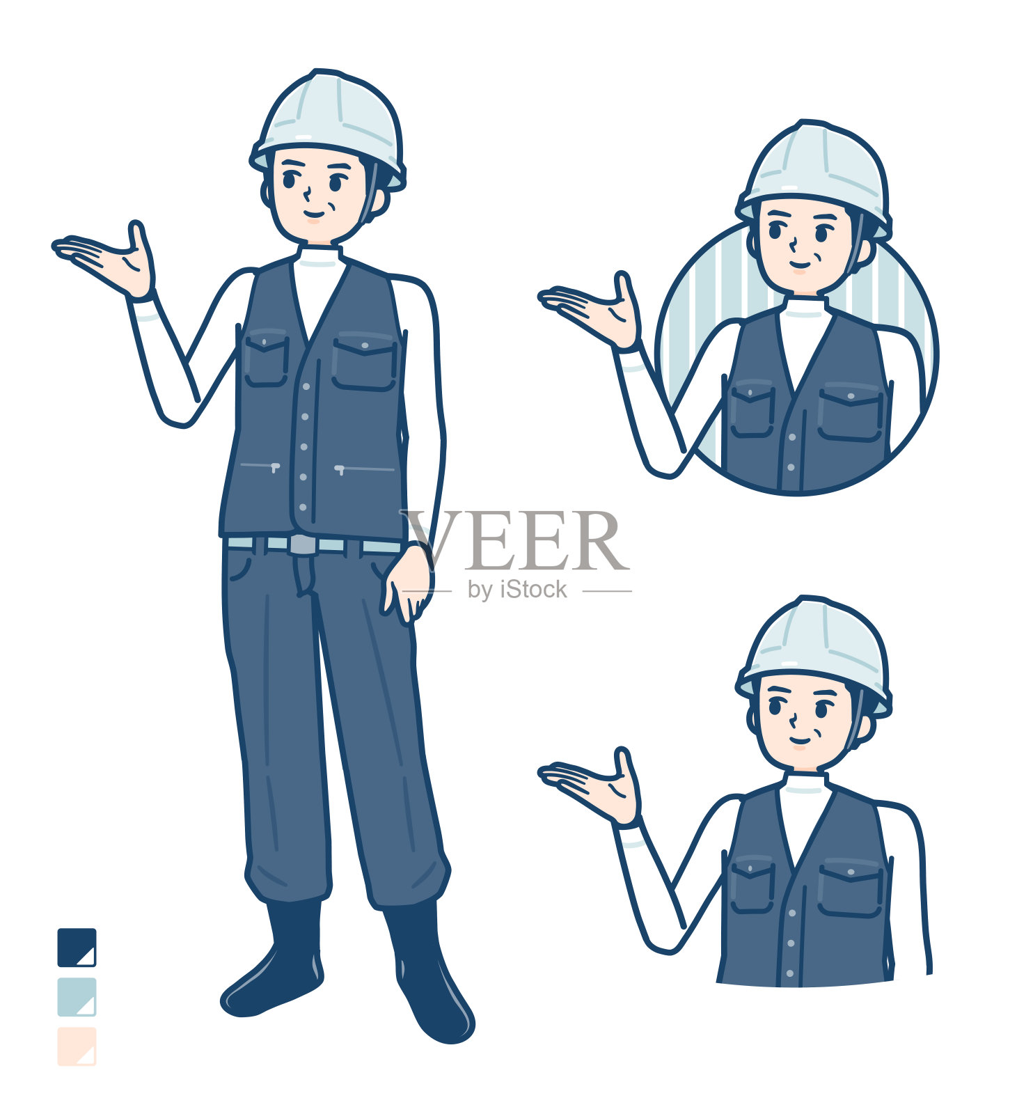 简单的工作穿中层男士指导设计元素图片