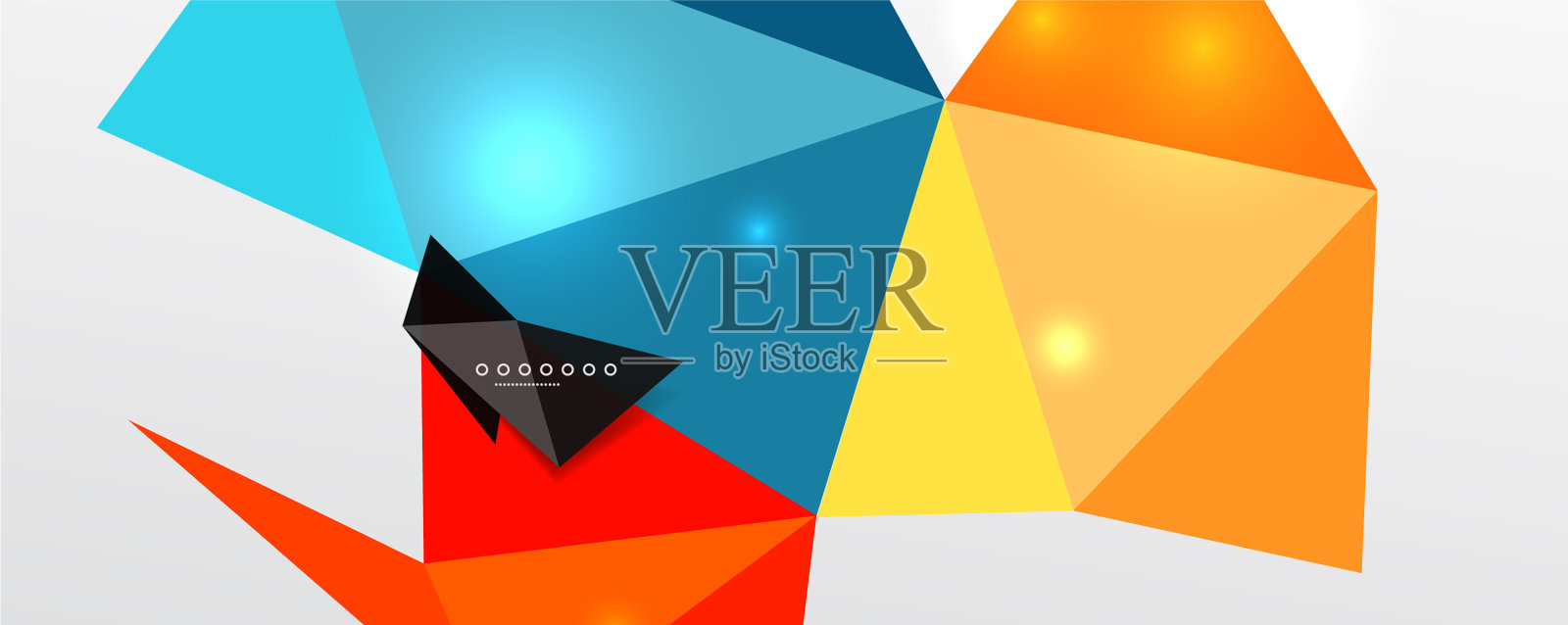 抽象背景-时髦的低多边形三角形插画图片素材