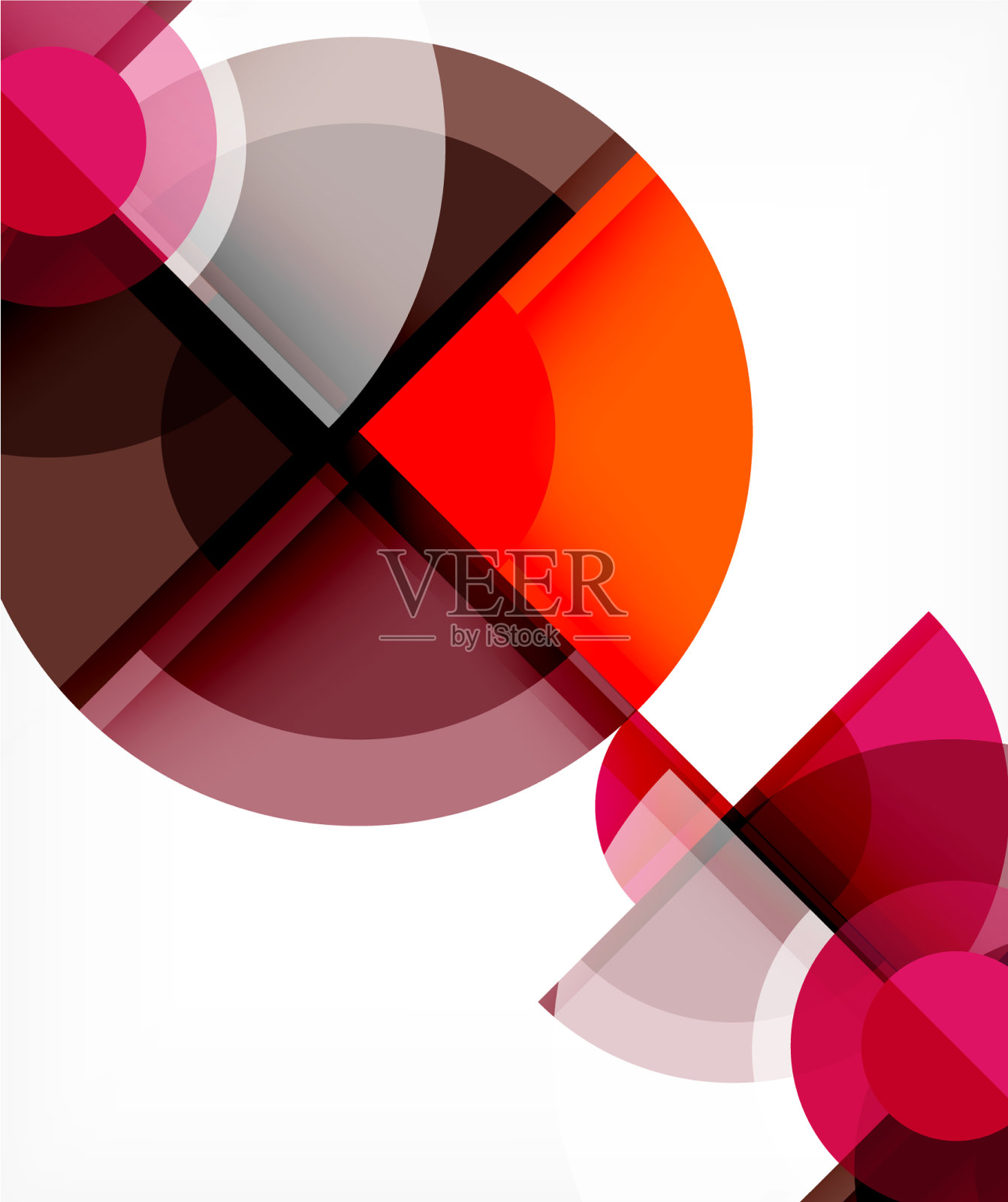 抽象背景圆和三角形设计插画图片素材