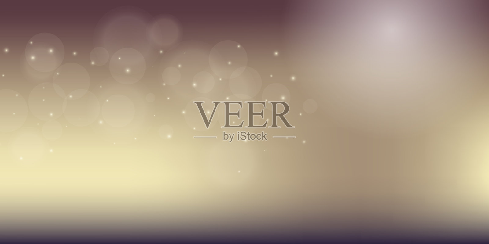 散景风格的抽象圆模糊辉光火花光在棕色深色网格梯度背景插画图片素材