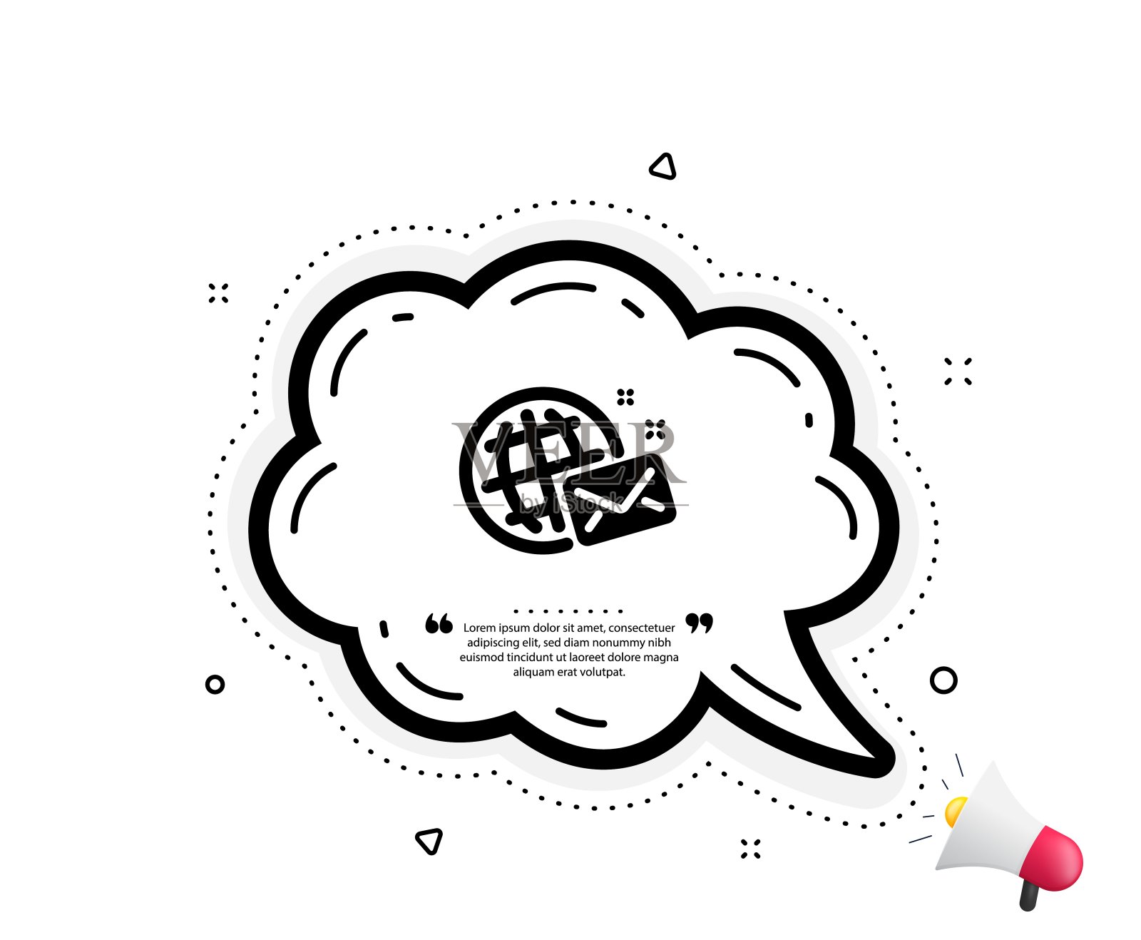 世界邮件图标。网络信迹象。向量图标素材