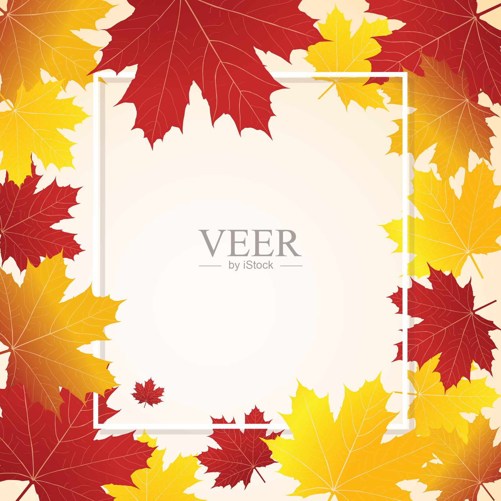 平面设计的秋季销售背景插画图片素材