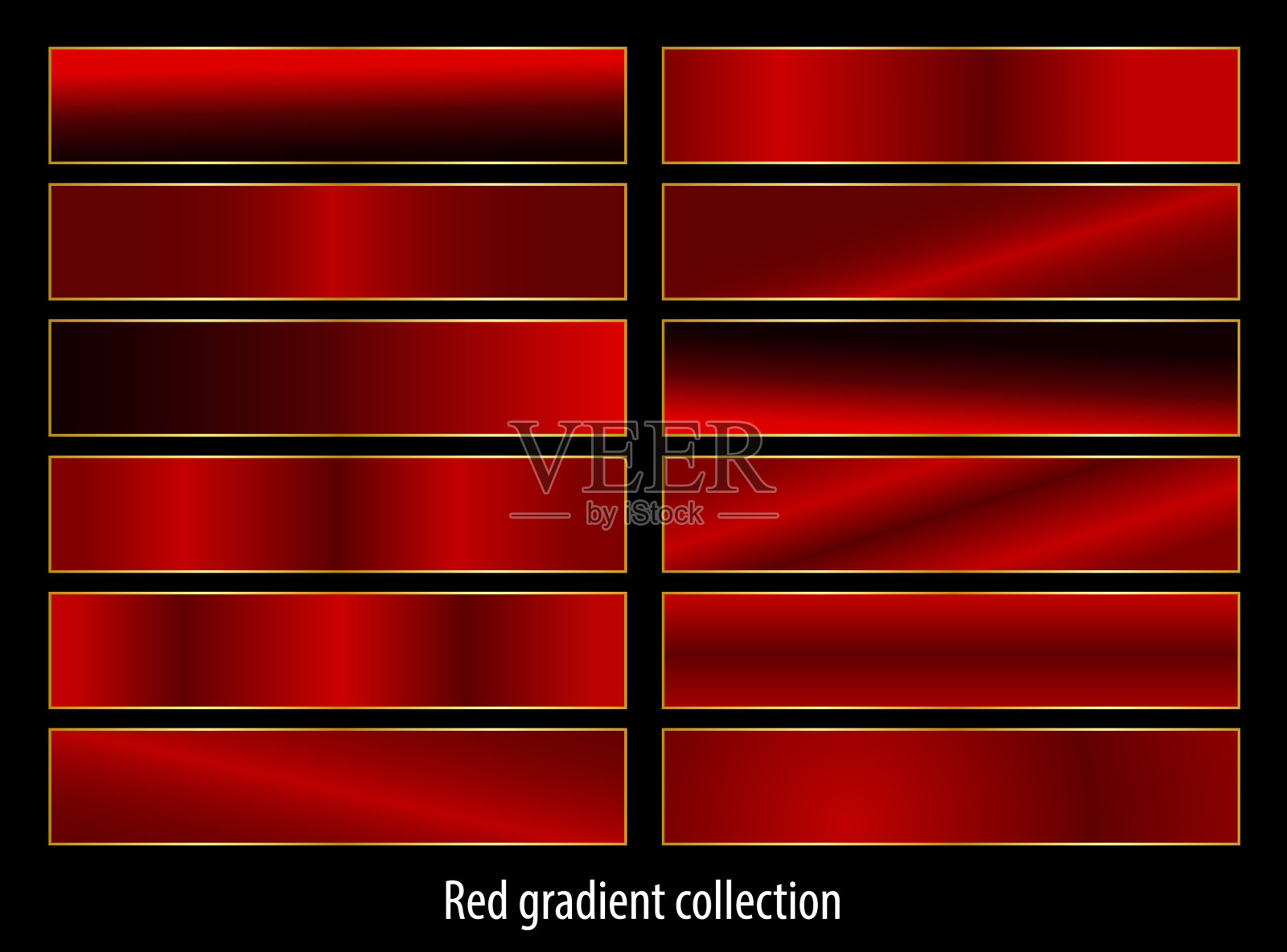 抽象红色梯度集集合插画图片素材
