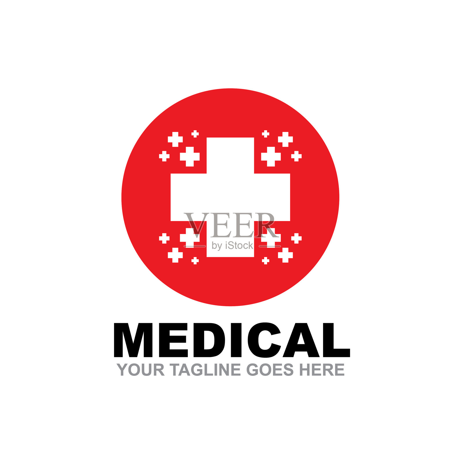 医疗保健标识设计模板插画图片素材