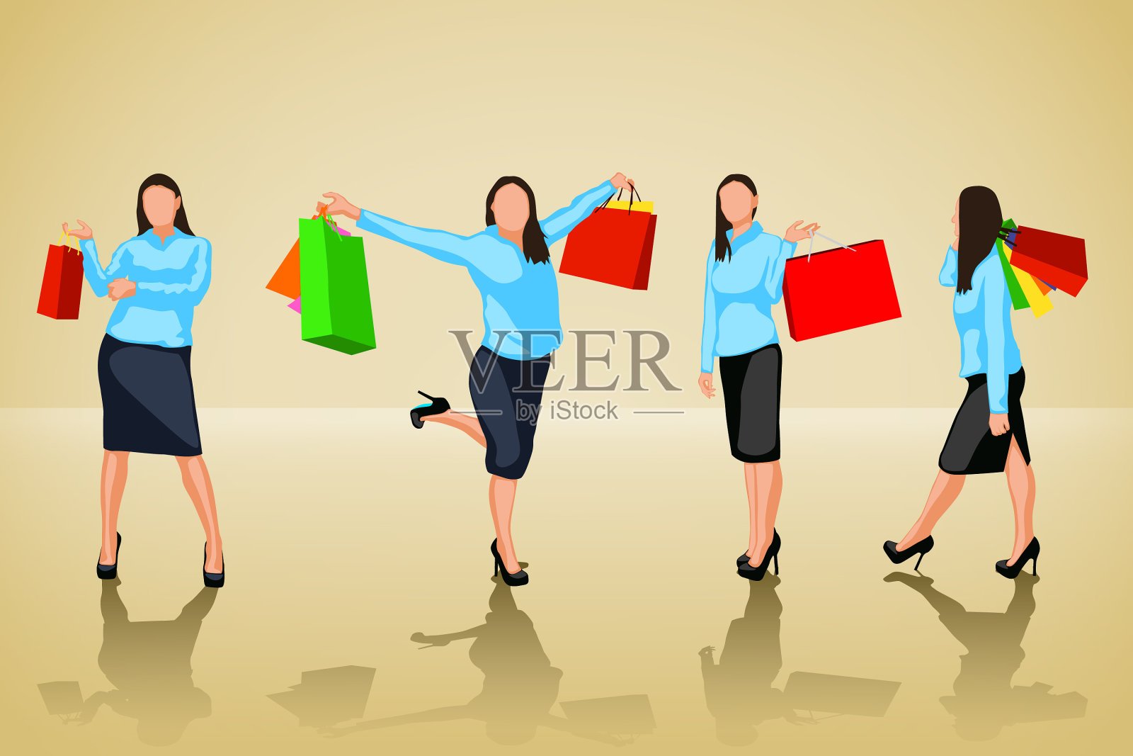 购物插画图片素材