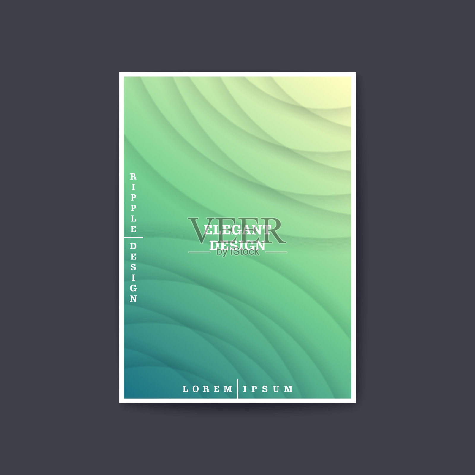 现代的封面设计体积波纹波插画图片素材