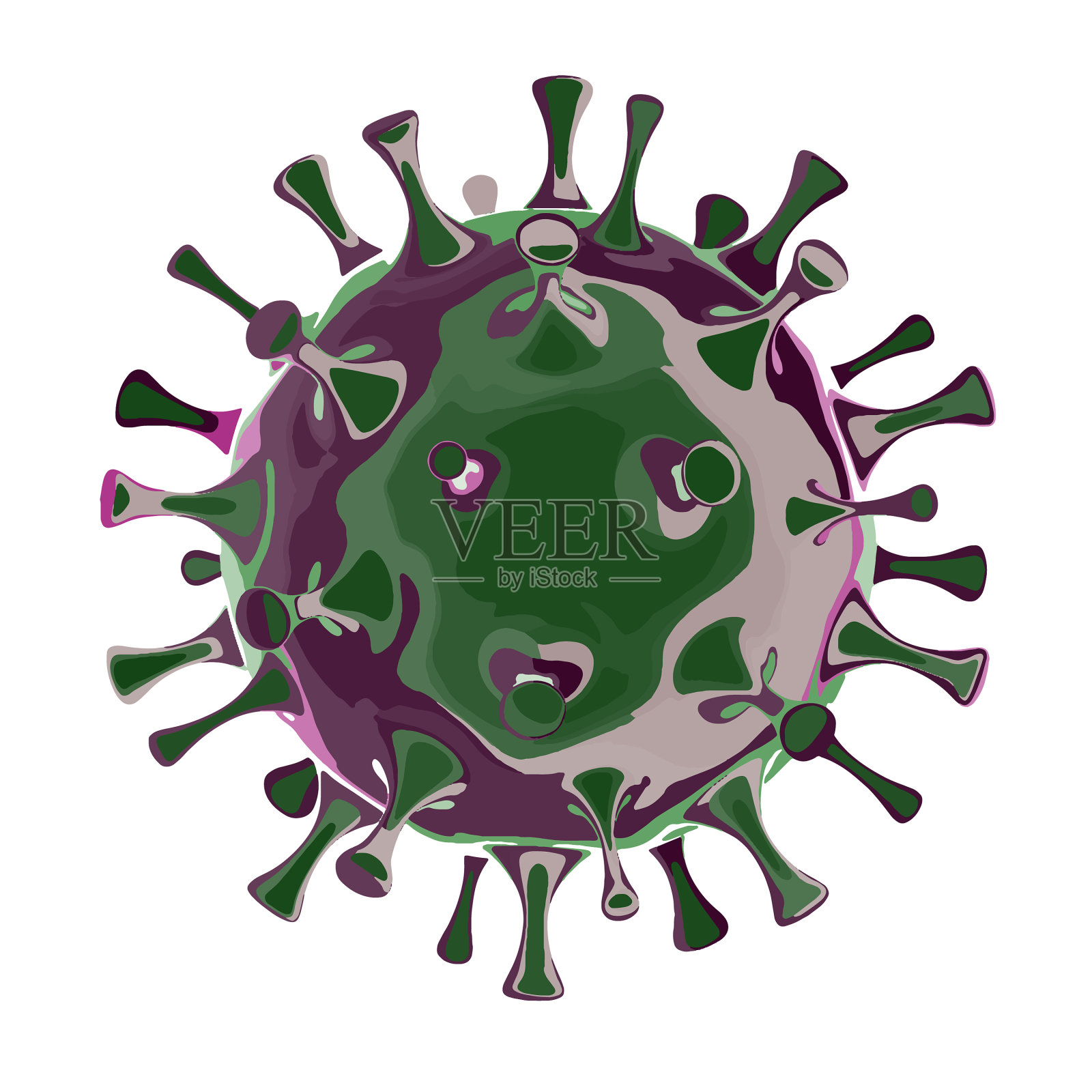 3d渲染病毒分离出品红色插画图片素材