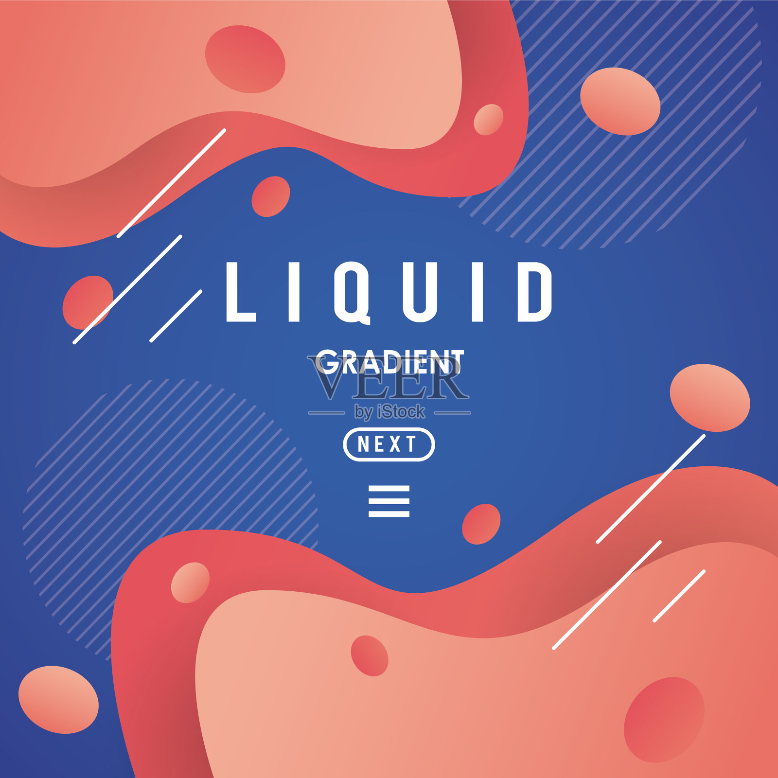 液体和波浪彩色渐变横幅插画图片素材