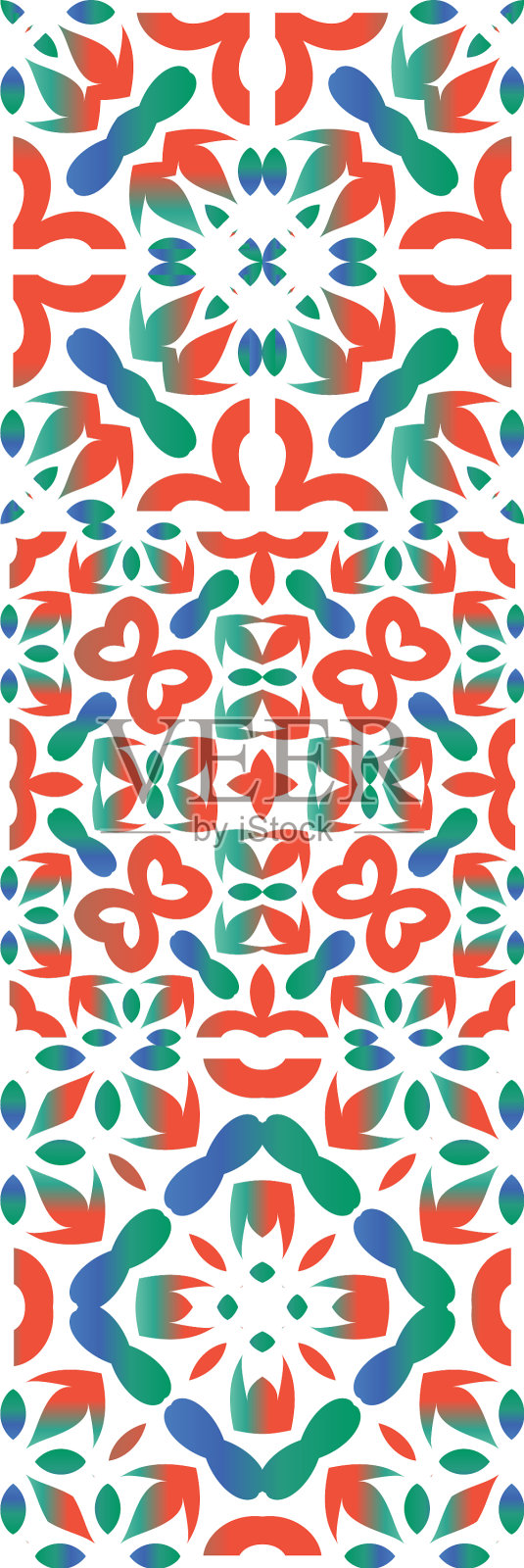 彩色瓷砖中的民族色彩插画图片素材