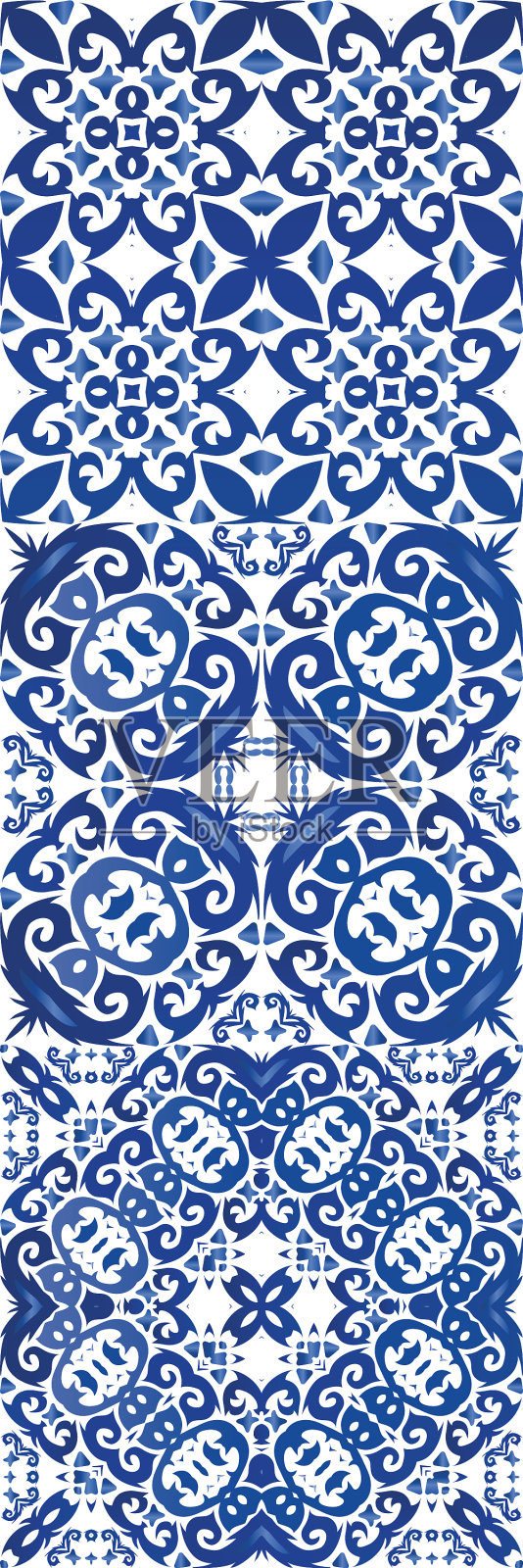 彩色瓷砖中的民族色彩插画图片素材