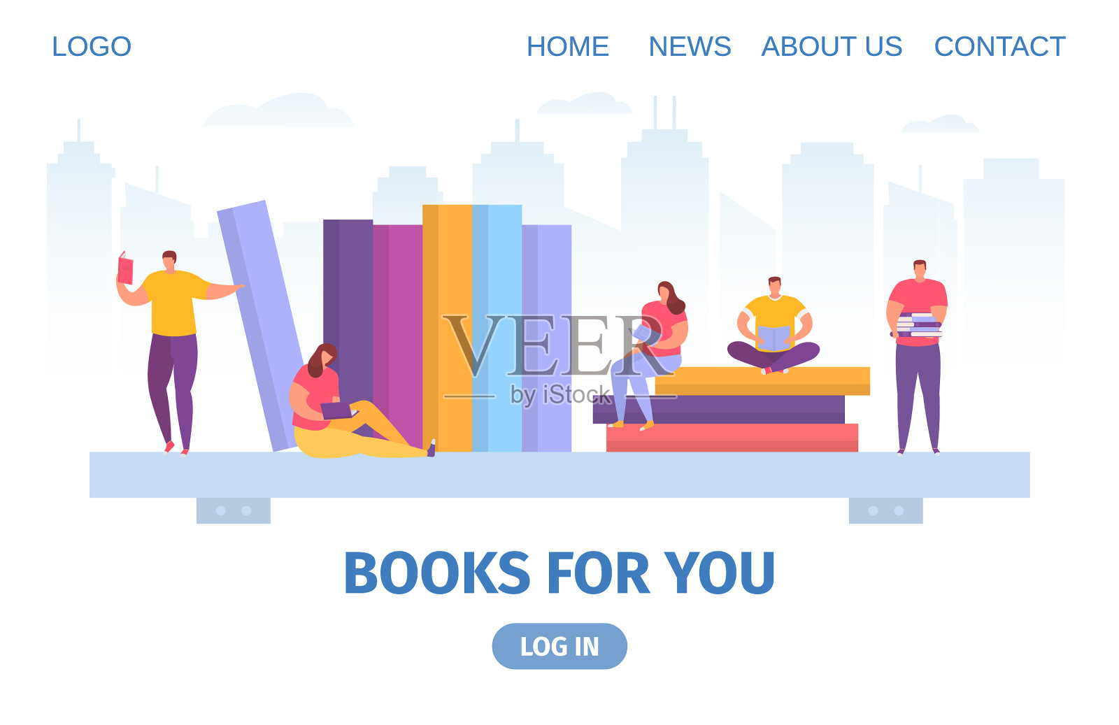 16、书和学问小，人读书和学问小插画图片素材