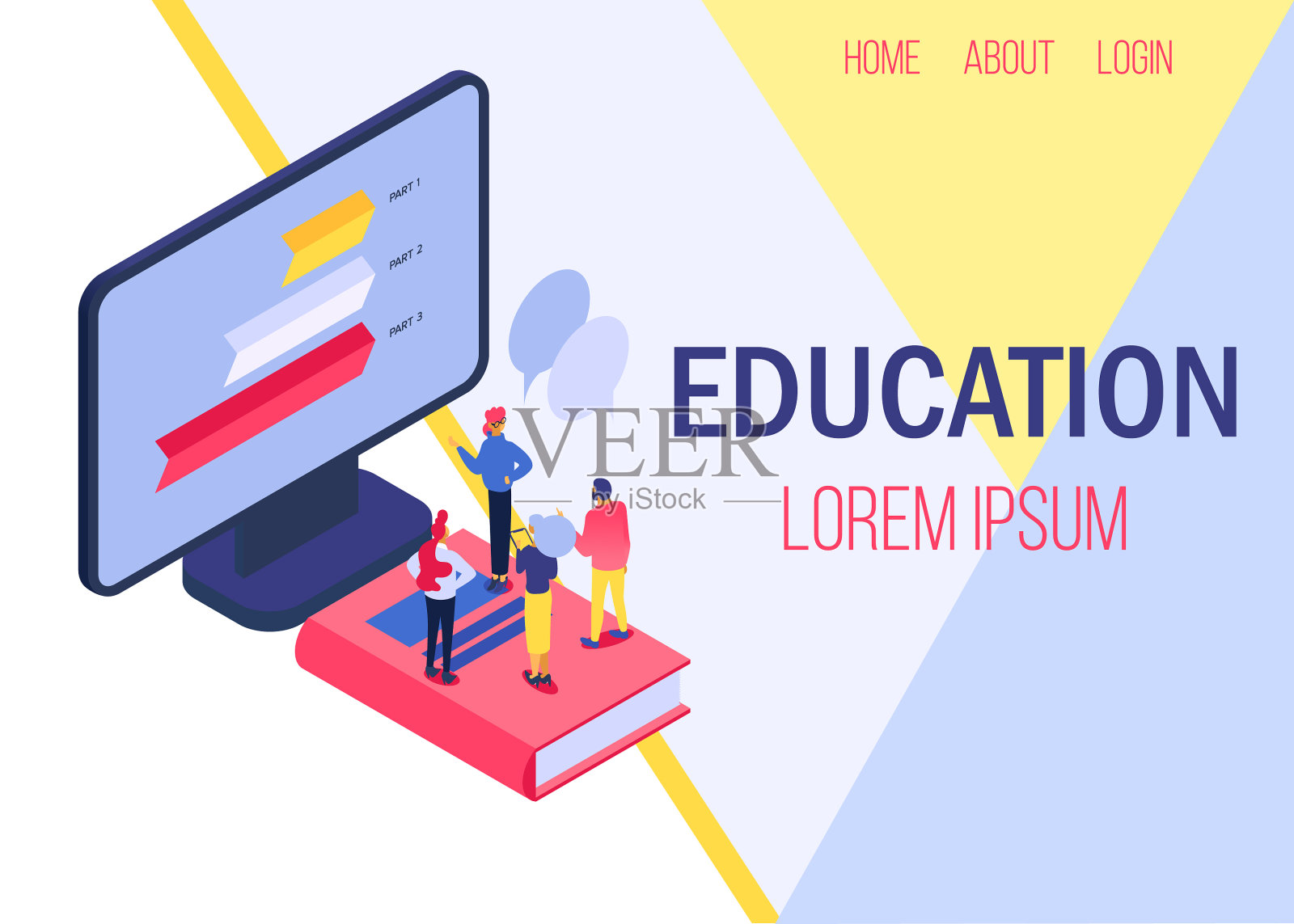 教育网络横幅插画图片素材