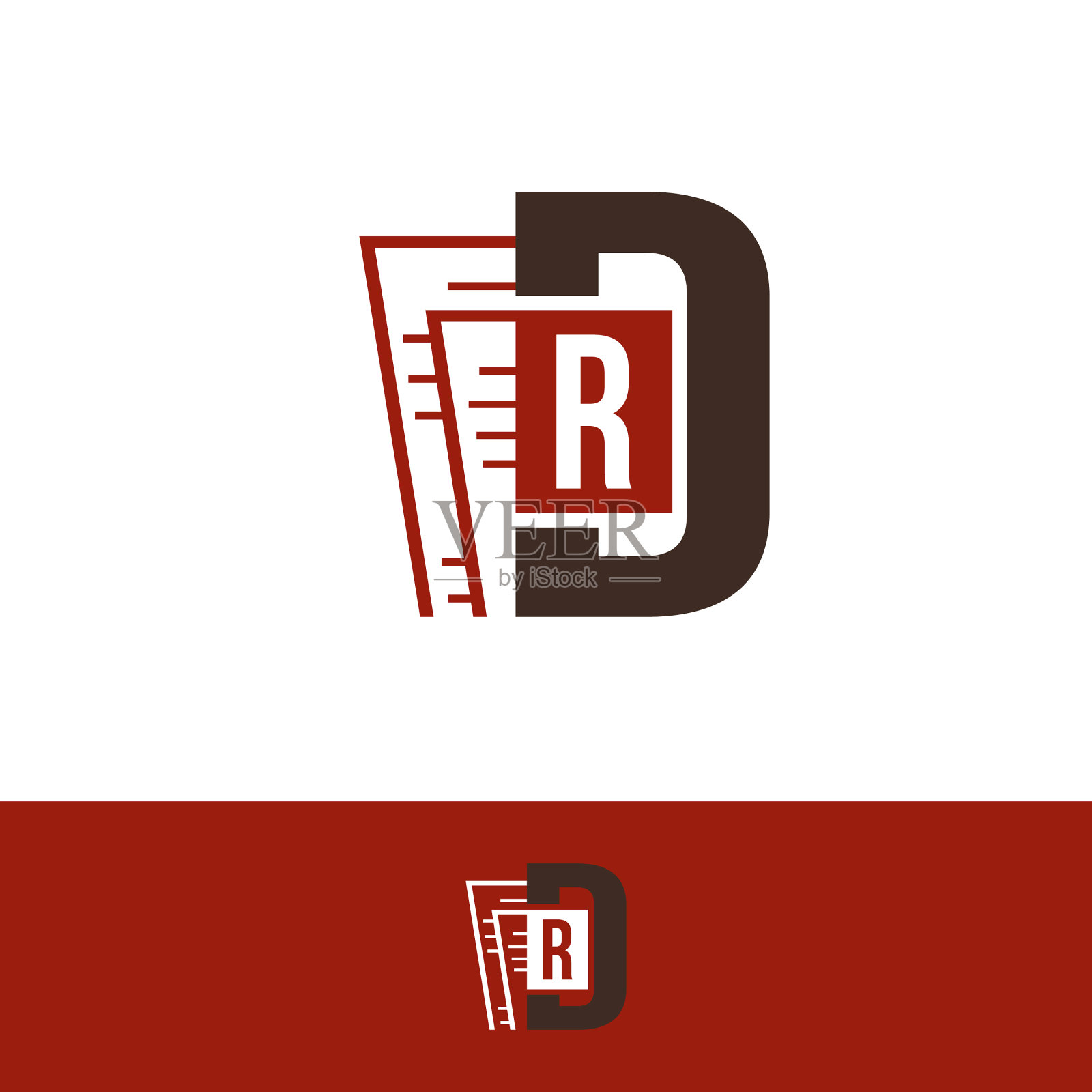 简单设计的首字母d为元素设计插画图片素材