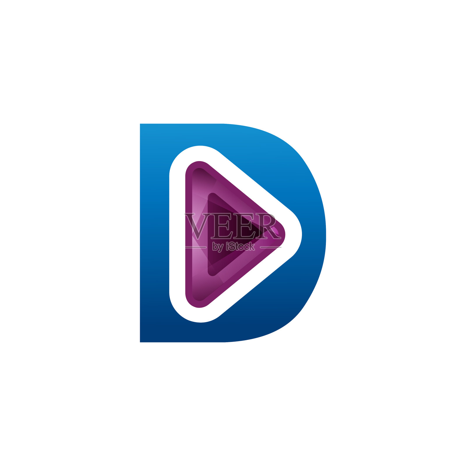 现代设计字母d符号为元素设计插画图片素材