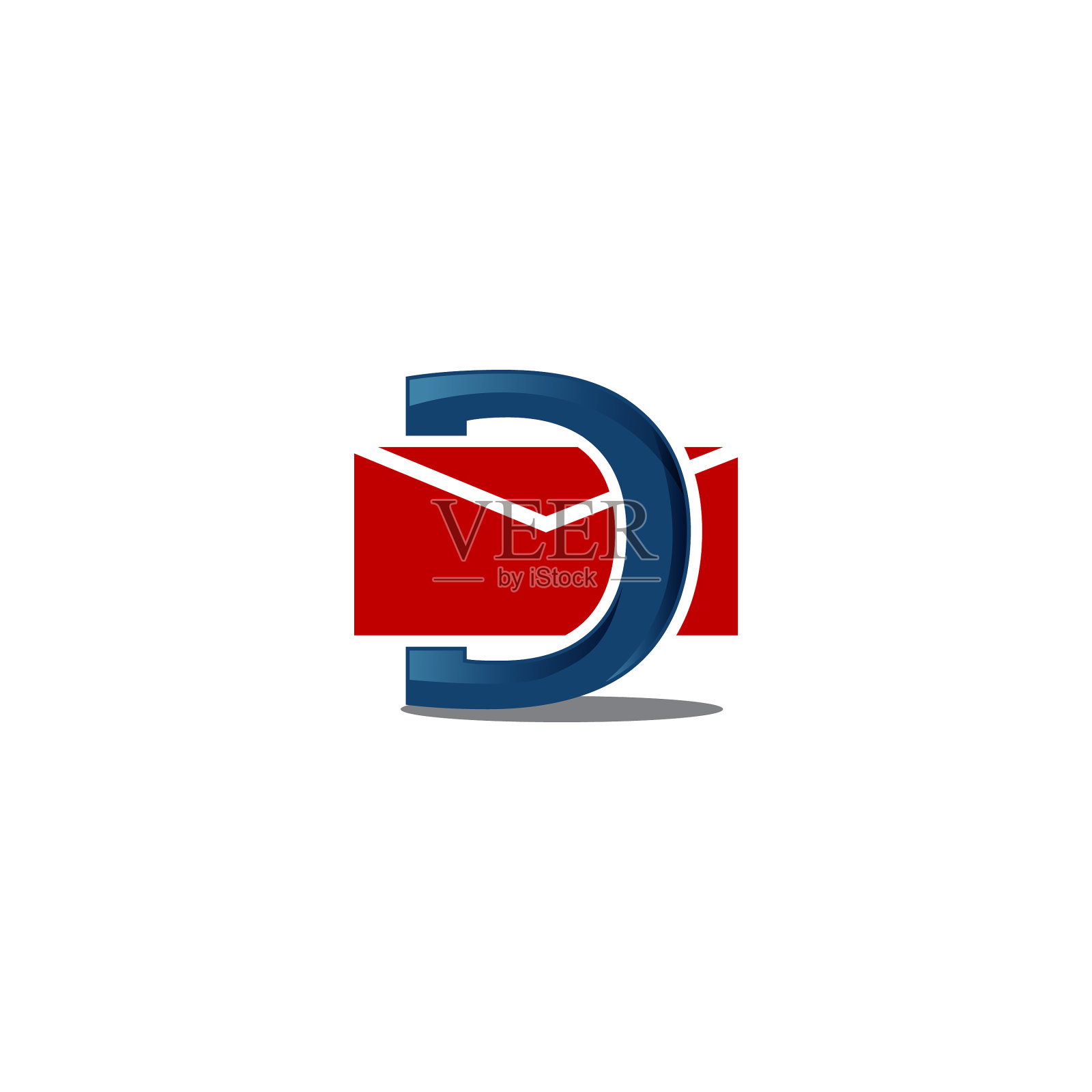 现代设计字母d符号为元素设计图标素材