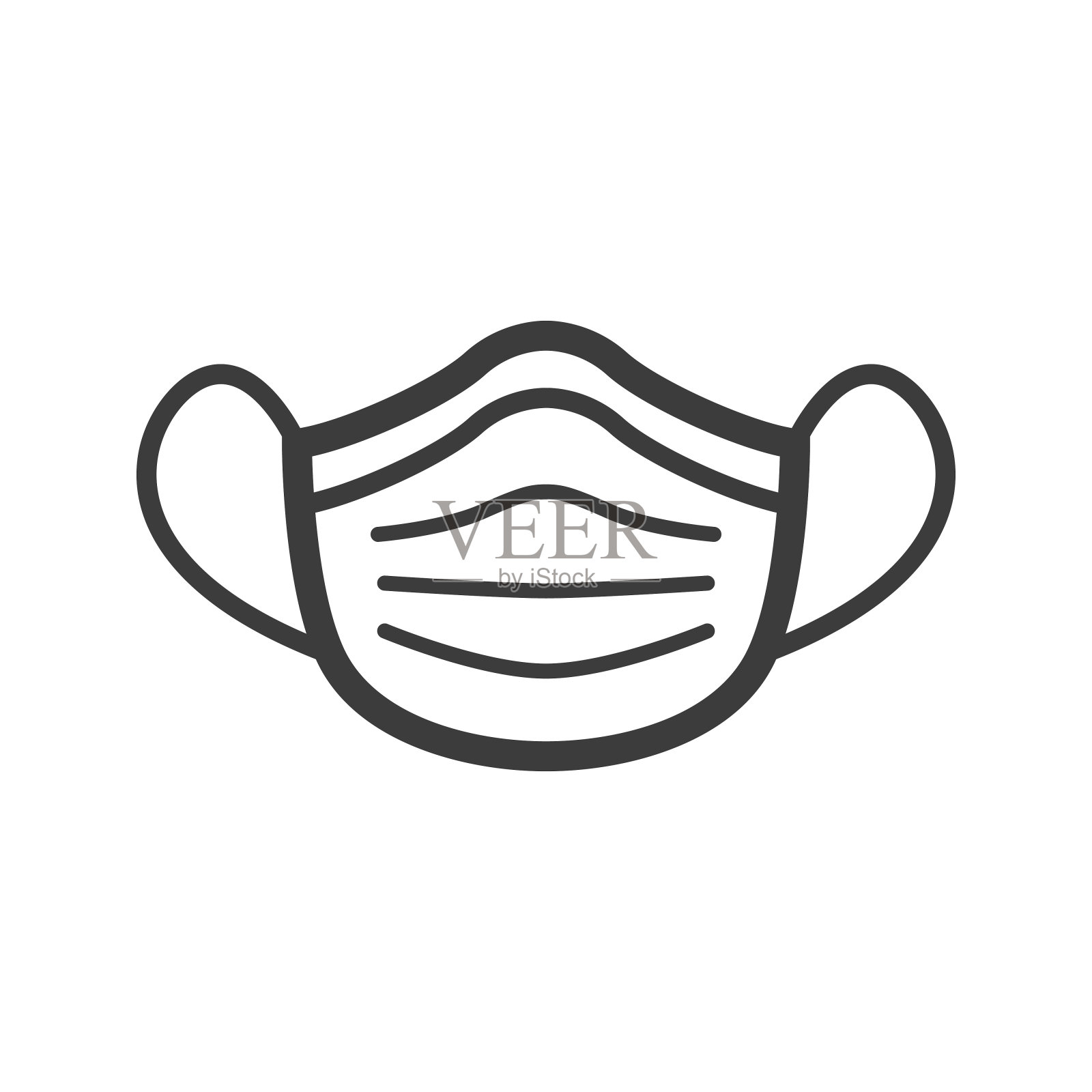 医用口罩矢量图标插画图片素材