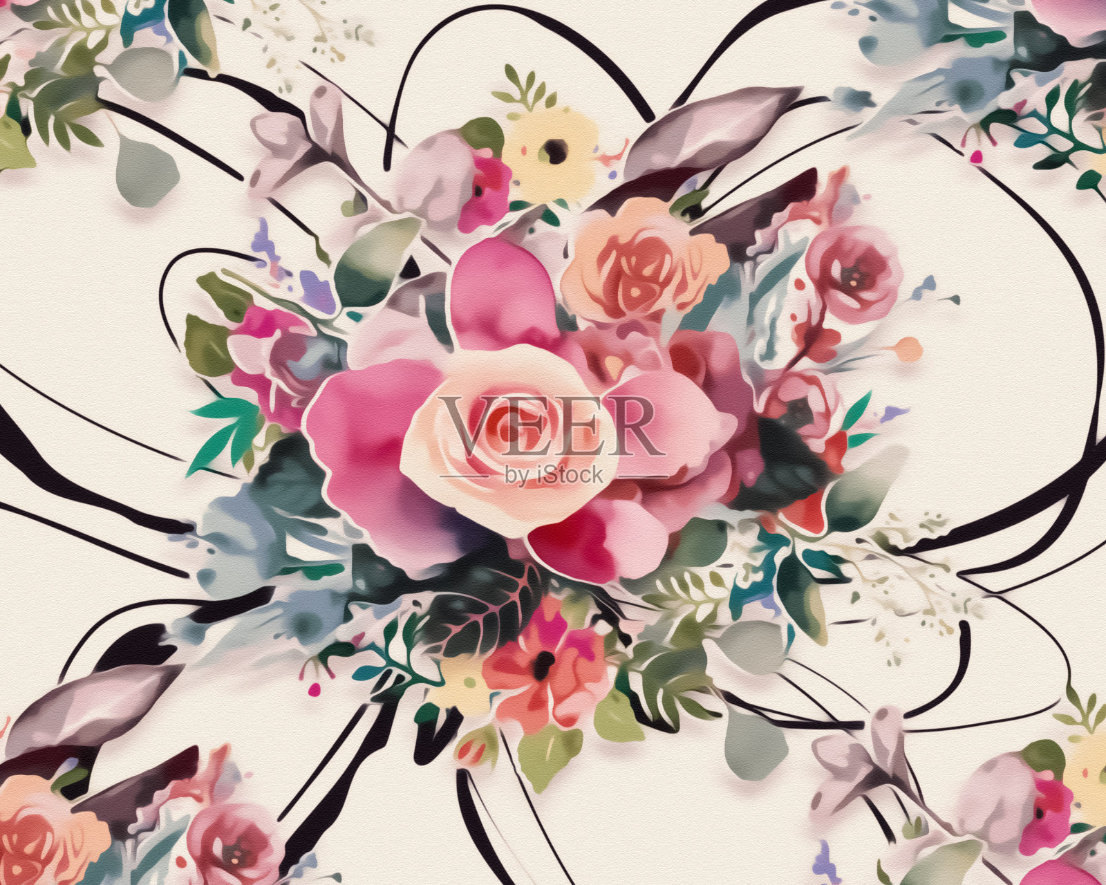 野花插画图片素材