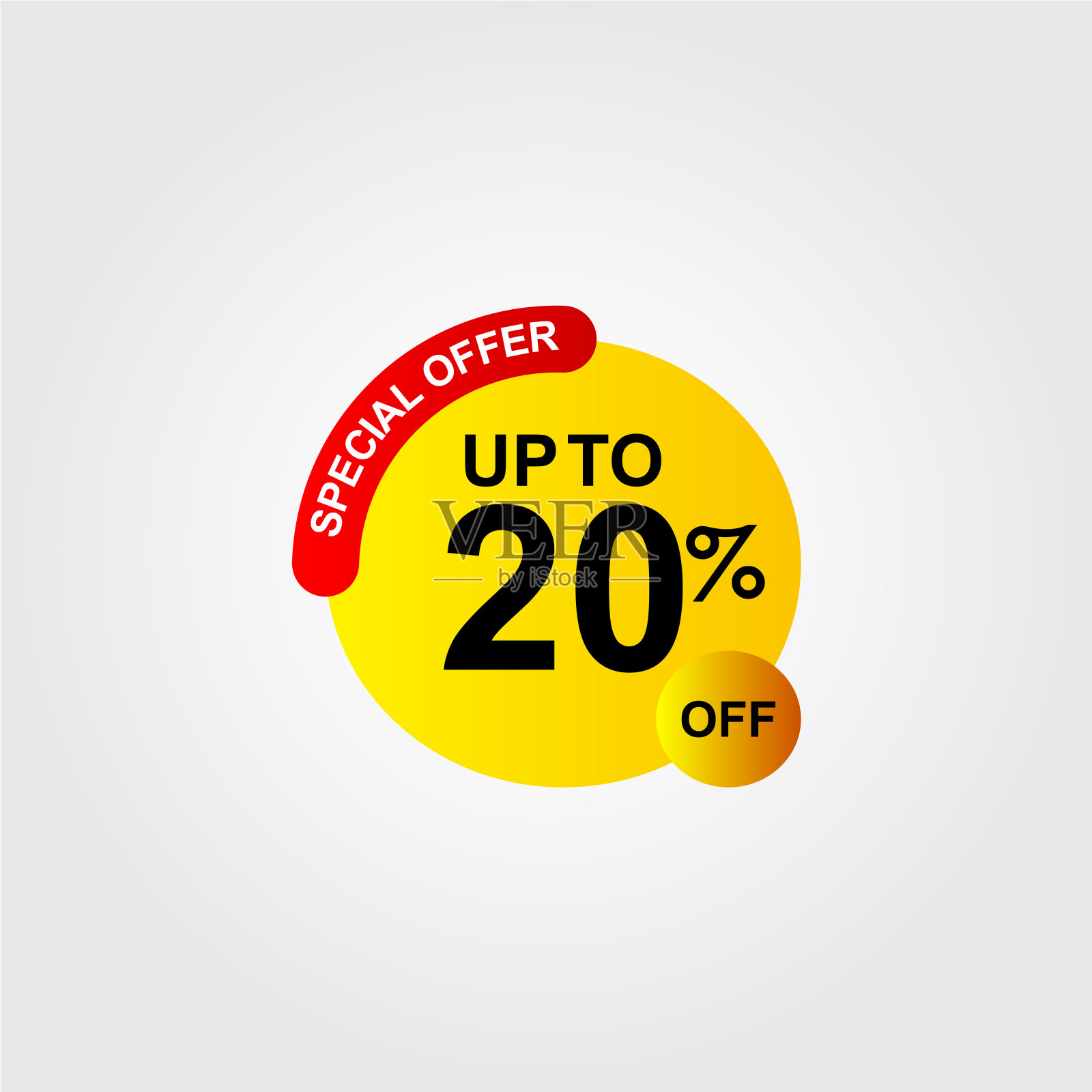 折扣高达20%折扣特惠Logo矢量模板设计插图设计模板素材