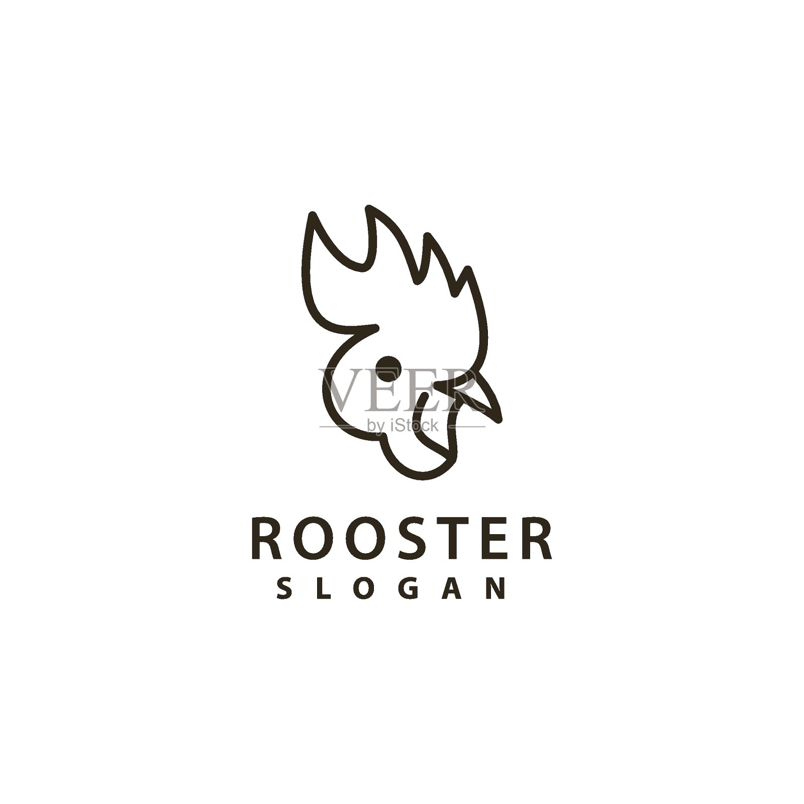 公鸡图标模板矢量插图设计插画图片素材