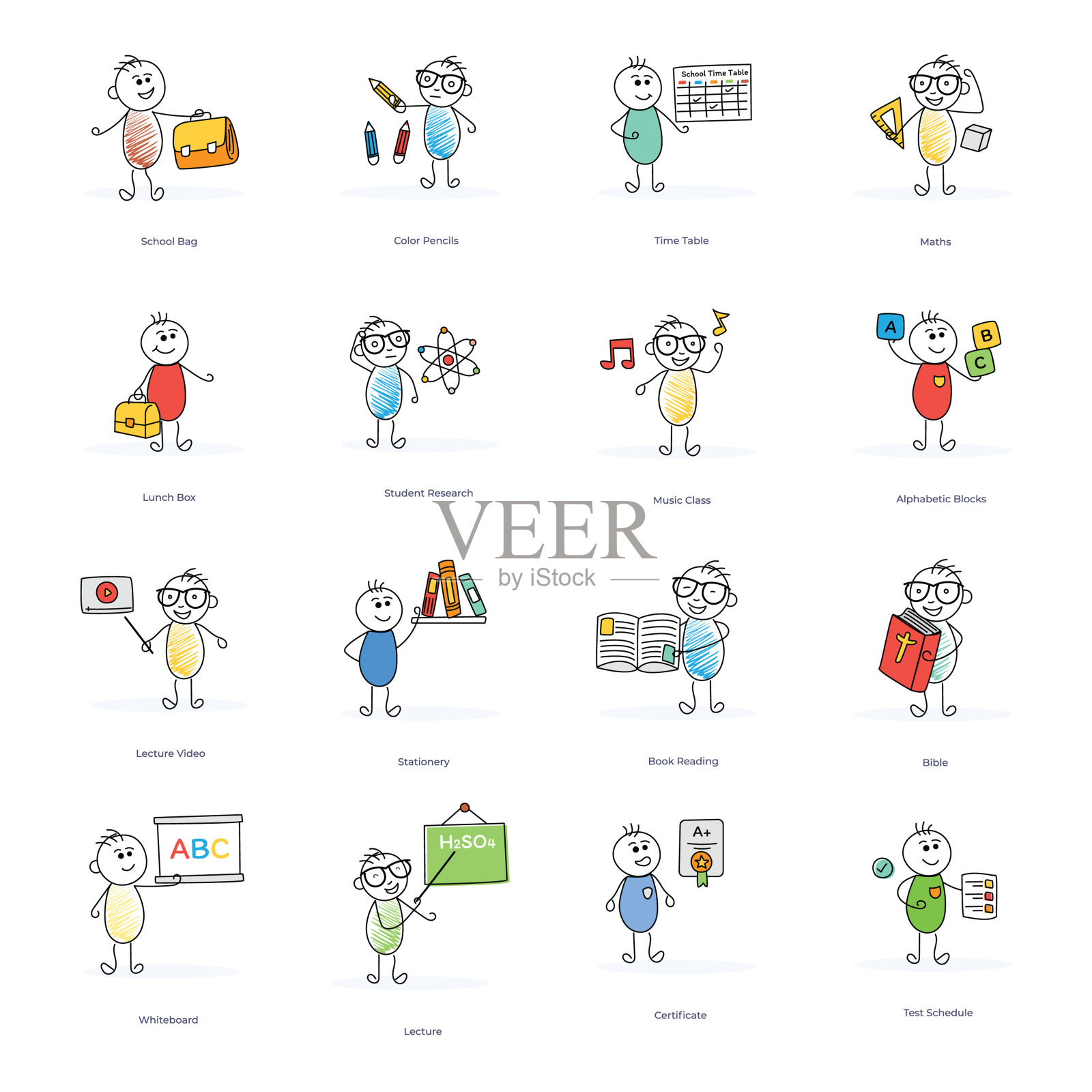 卡通风格平面插图包插画图片素材