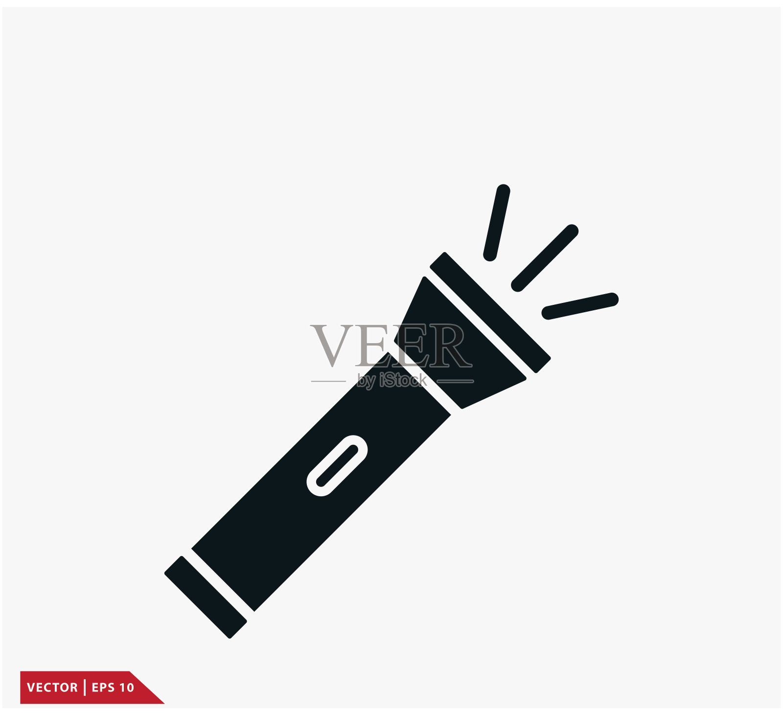 手电筒图标矢量标志模板设计元素图片