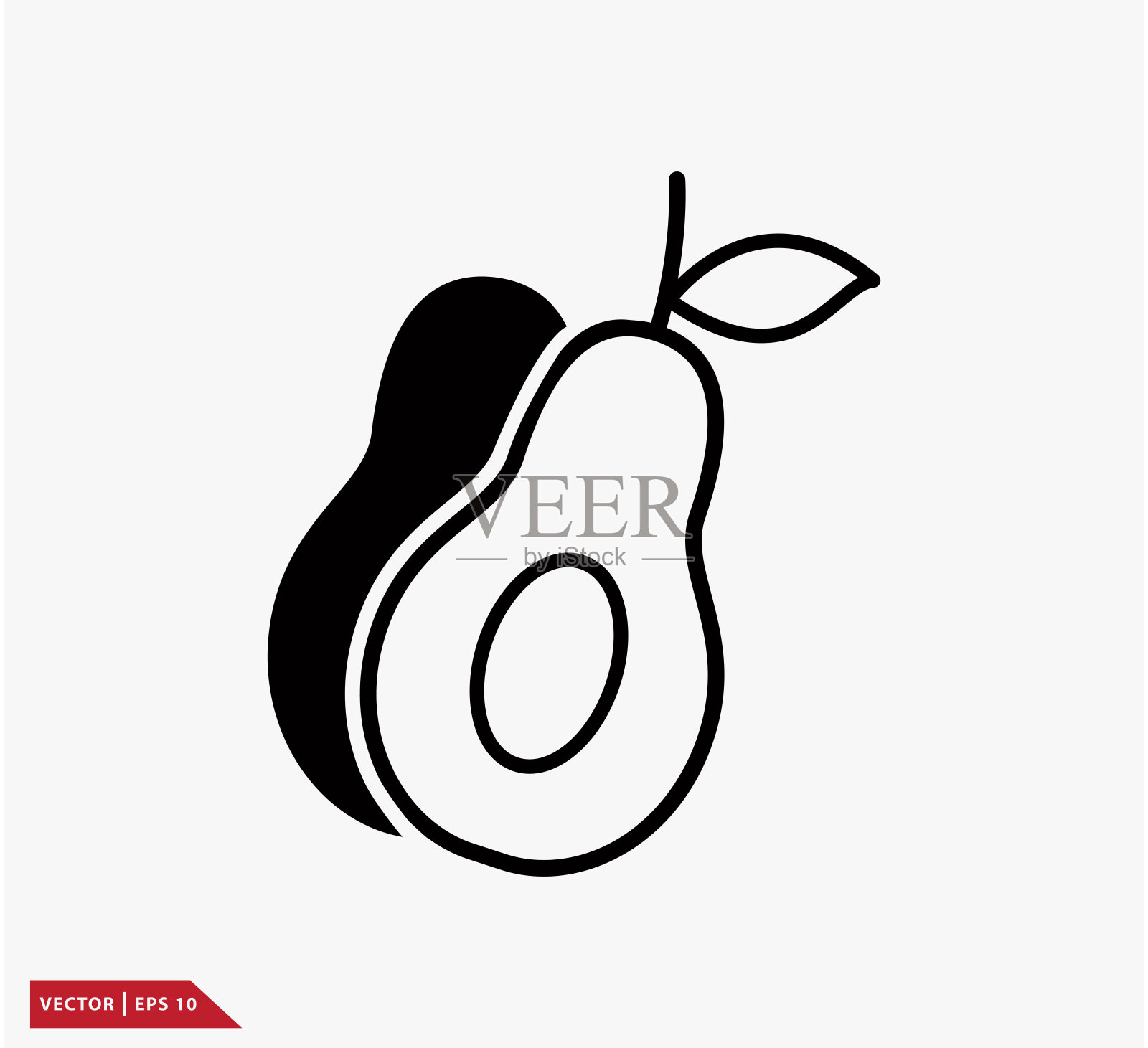 鳄梨图标矢量标志模板插画图片素材