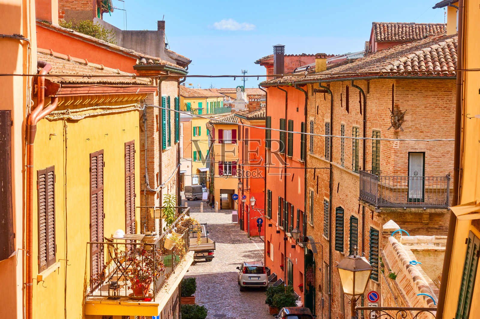 在罗马的圣塔贝克罗街照片摄影图片