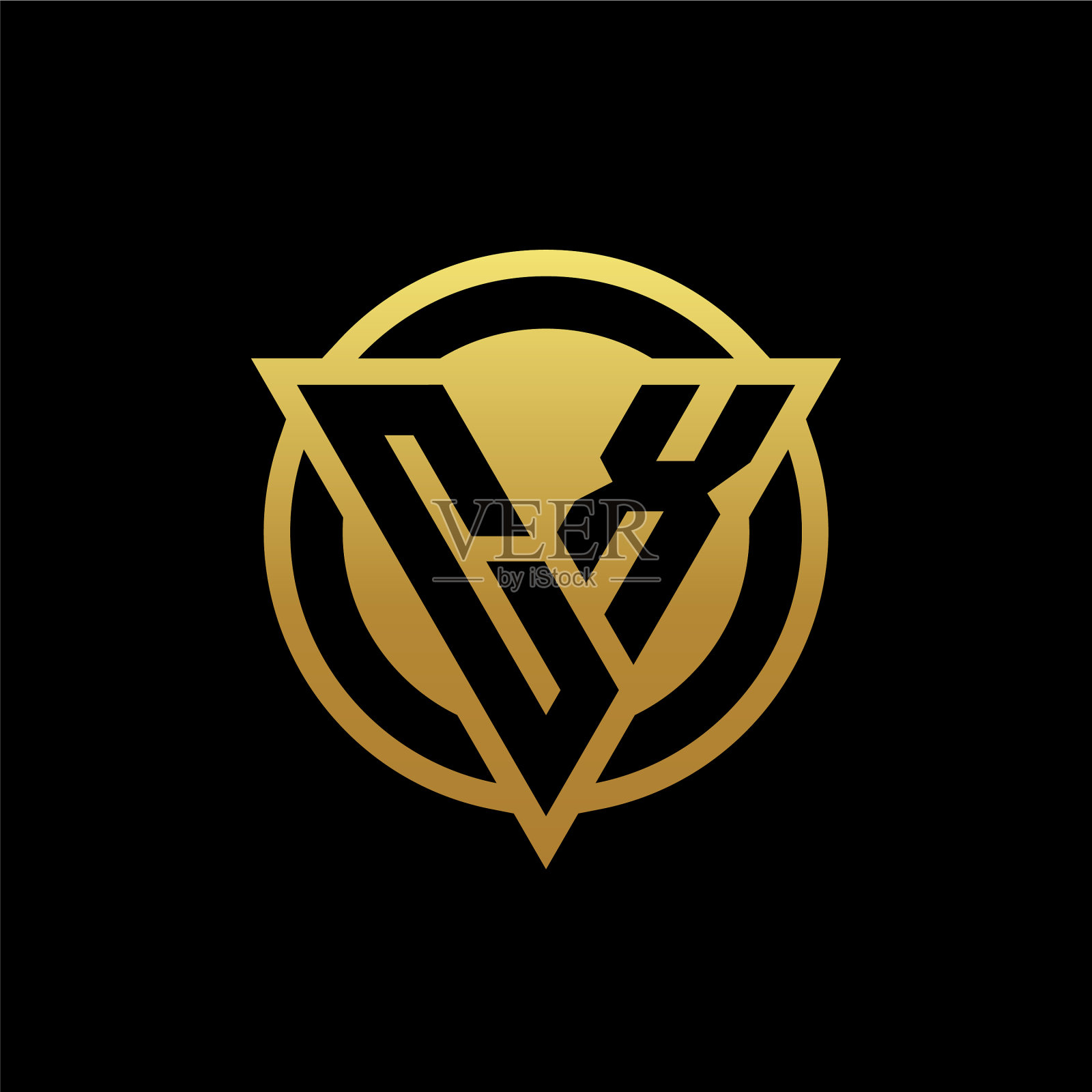 Cx标志字母与三角形形状和圆形插画图片素材