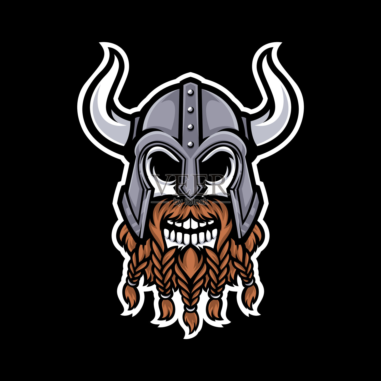 头骨吉祥物头插画图片素材