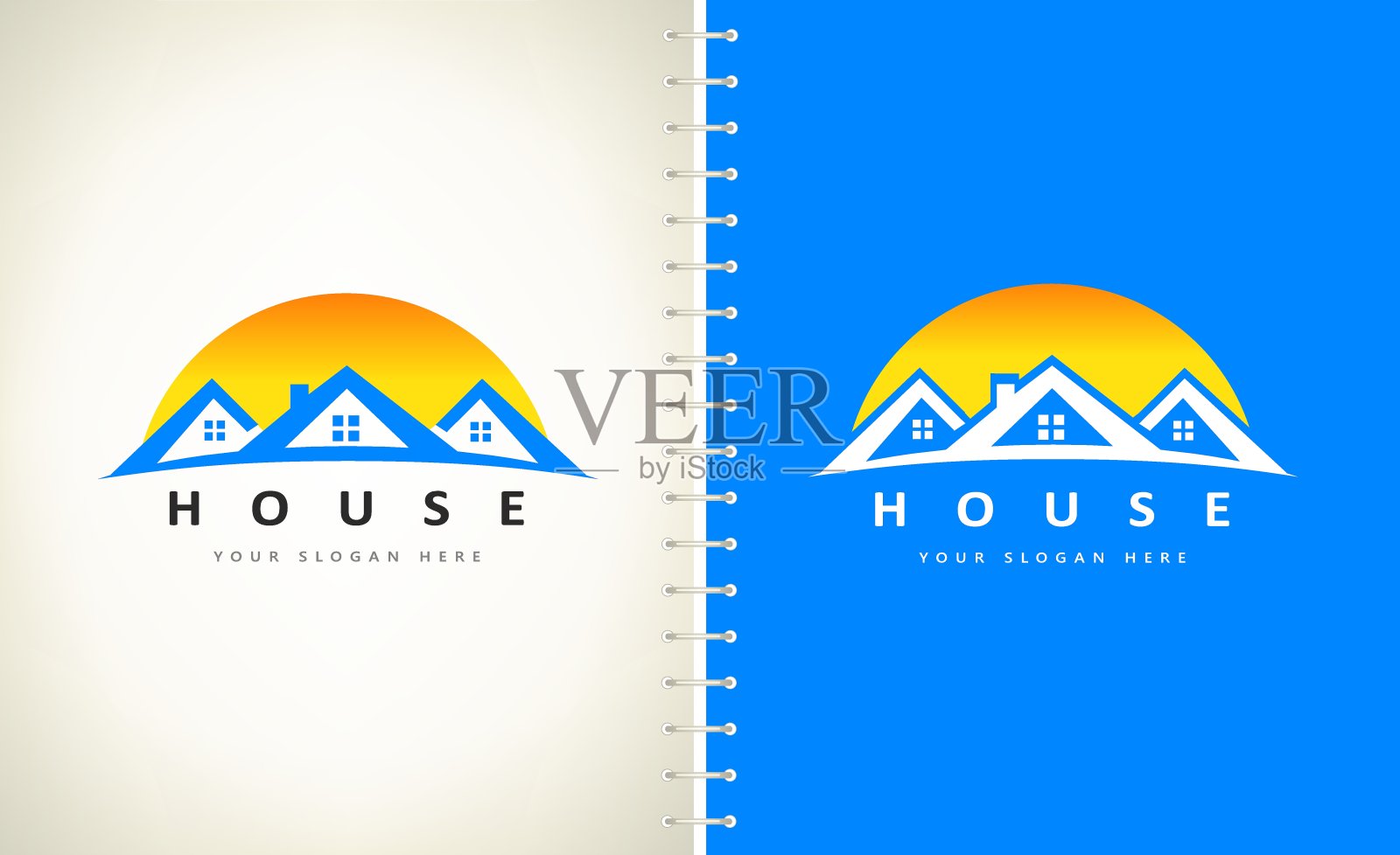 房子向量。房地产的设计。插画图片素材