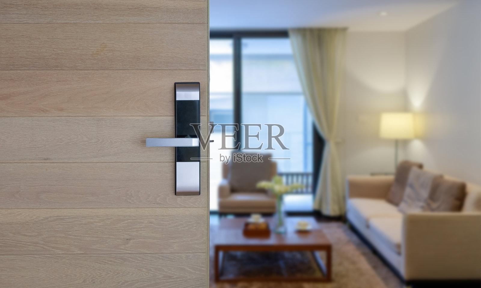 模糊的客厅背景照片摄影图片