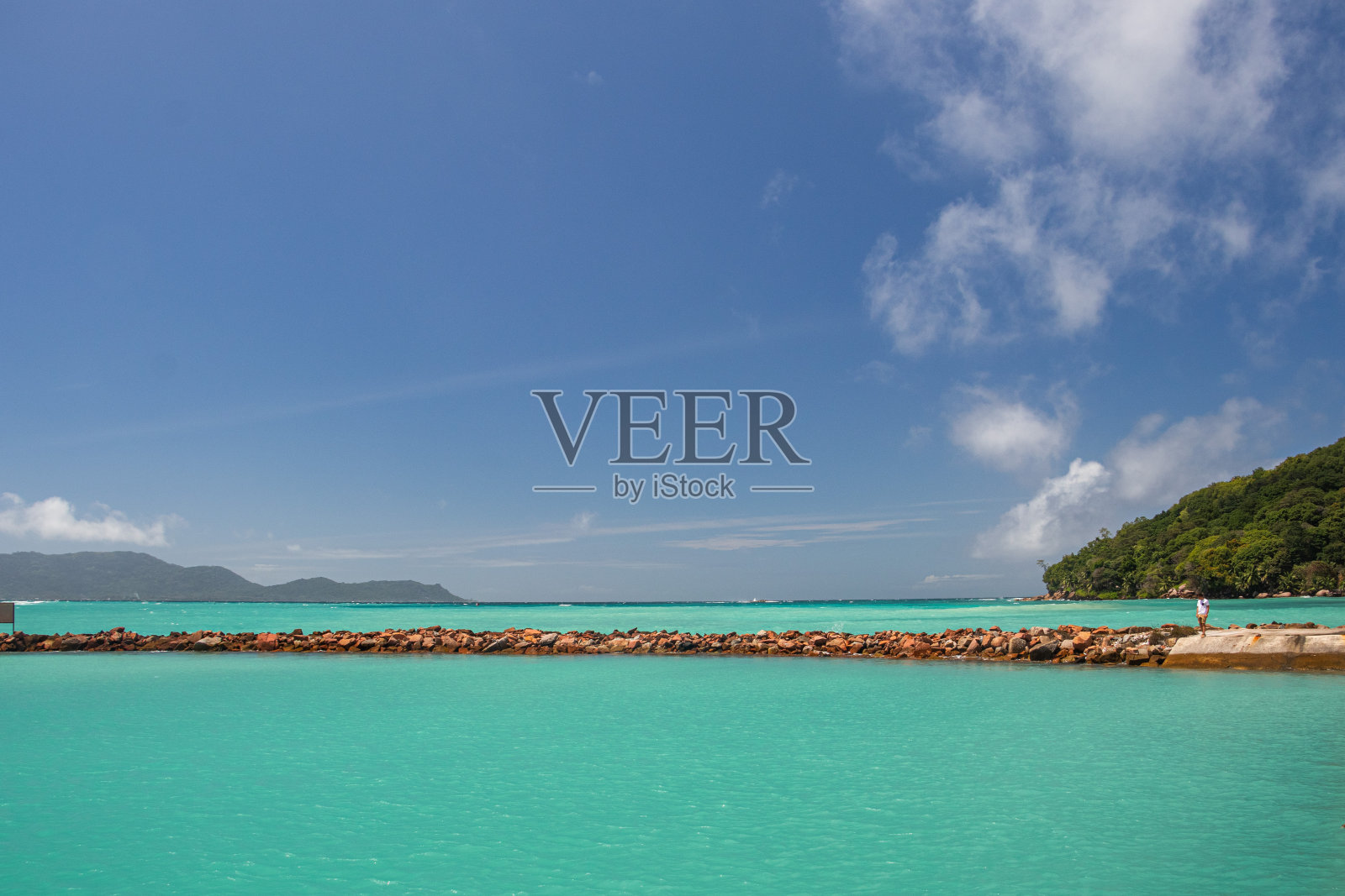 放松的天堂之桥，Praslin，塞舌尔2019照片摄影图片