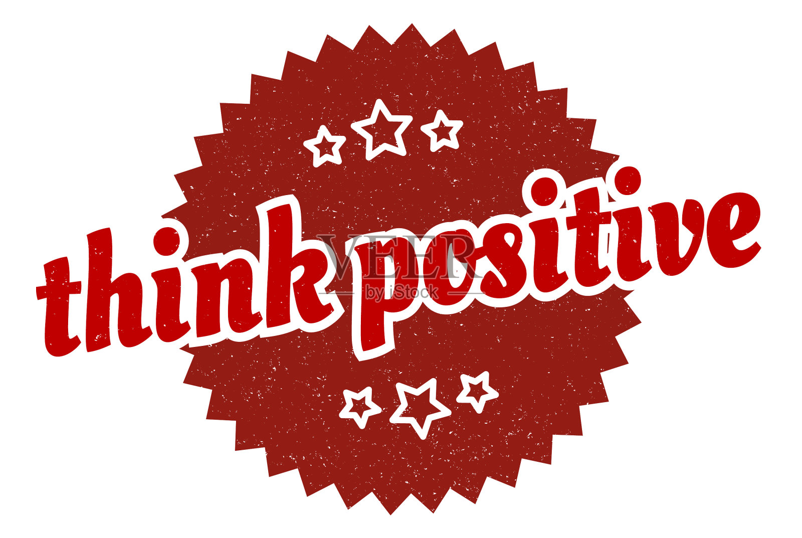 想积极的符号，想积极的round vintage插画图片素材