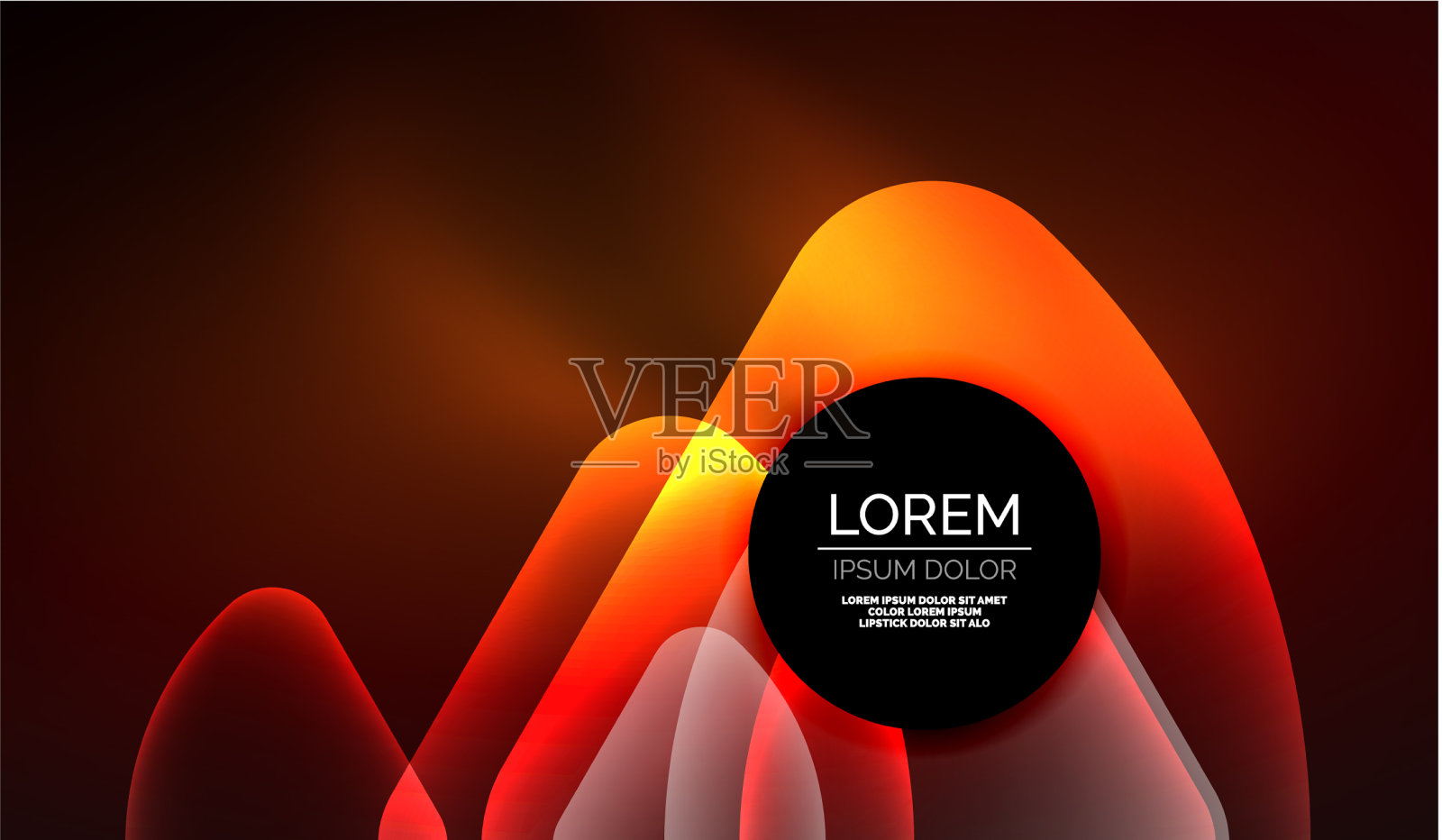 发光的霓虹灯闪亮透明抽象几何插画图片素材