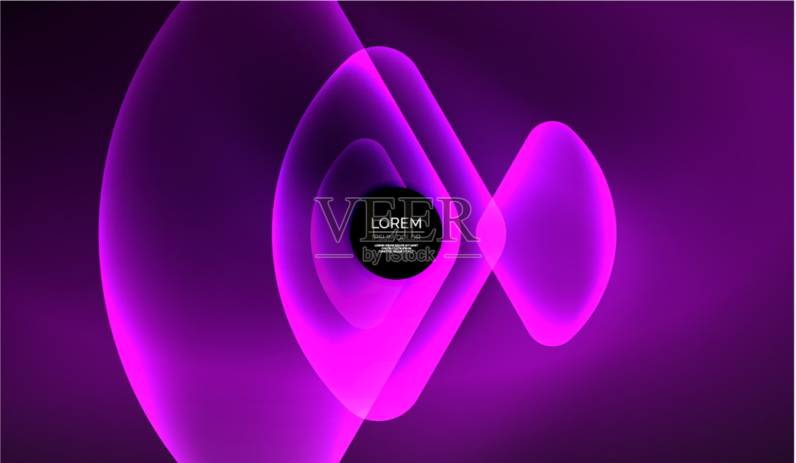 发光的霓虹灯闪亮透明抽象几何插画图片素材