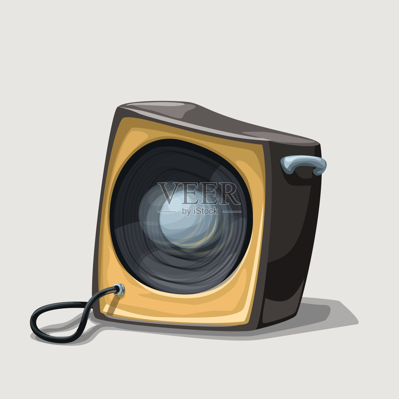 白色背景的卡通扬声器插画图片素材