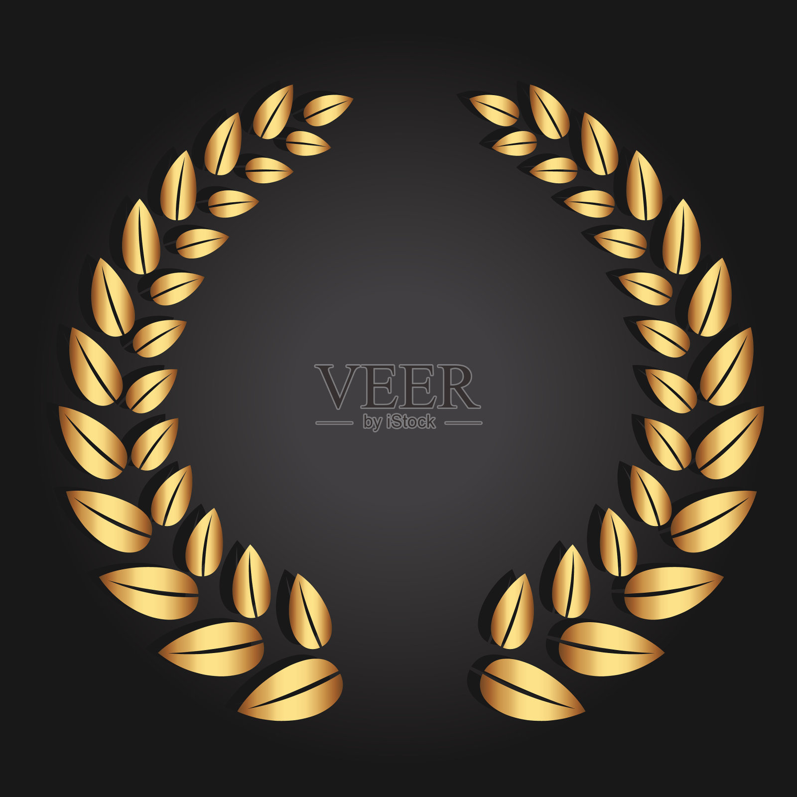 对贵宾的金桂花冠豪华奖励插画图片素材