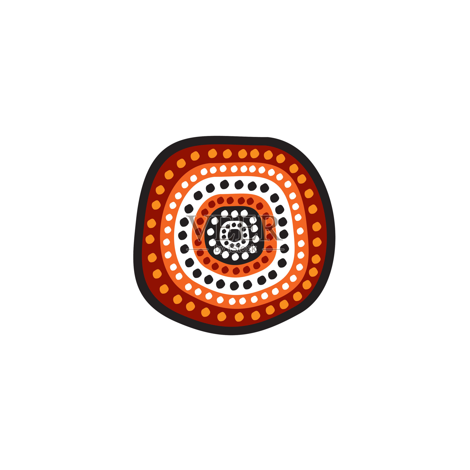 原住民艺术点画图标标志设计插画图片素材