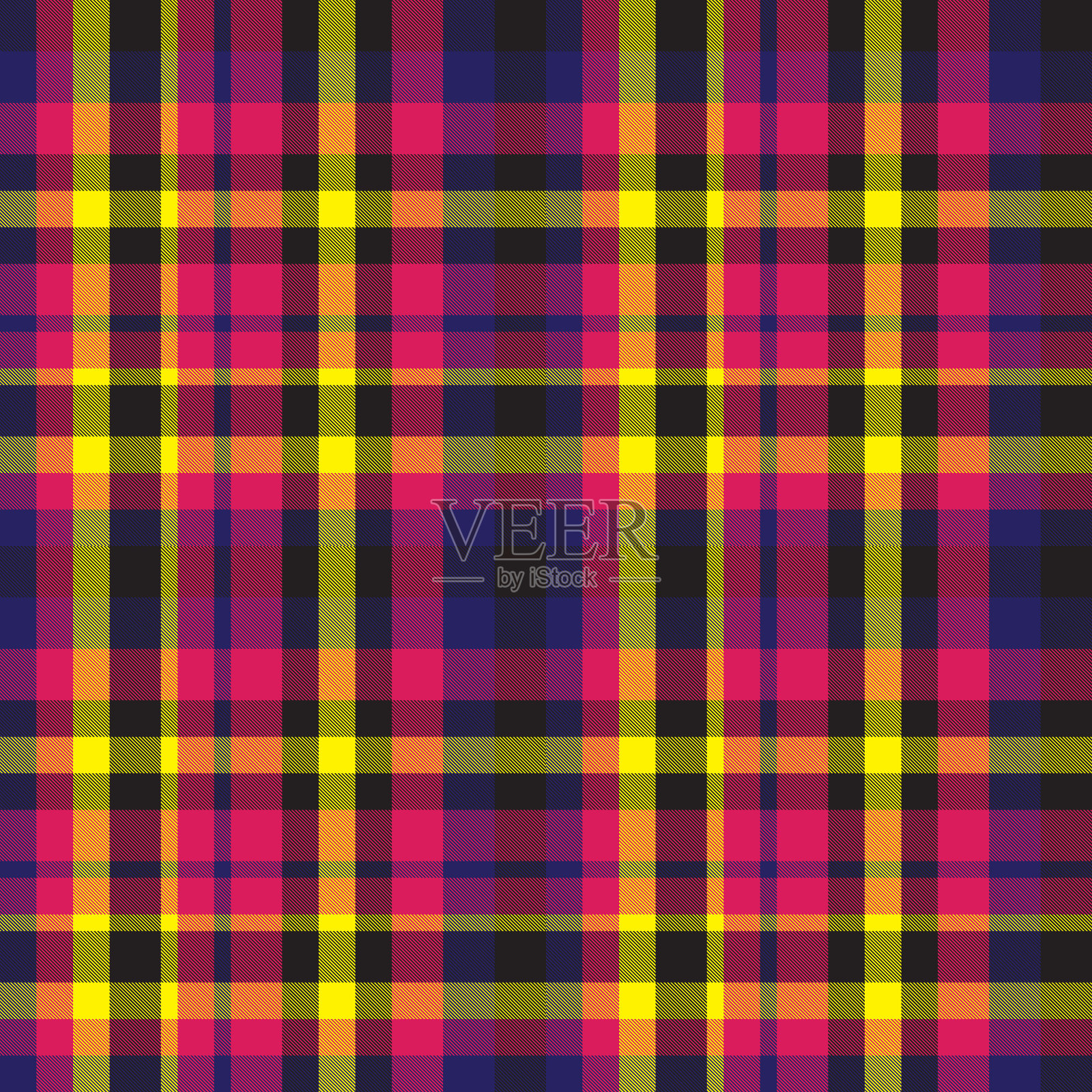 经典的格子花呢无缝图案插画图片素材