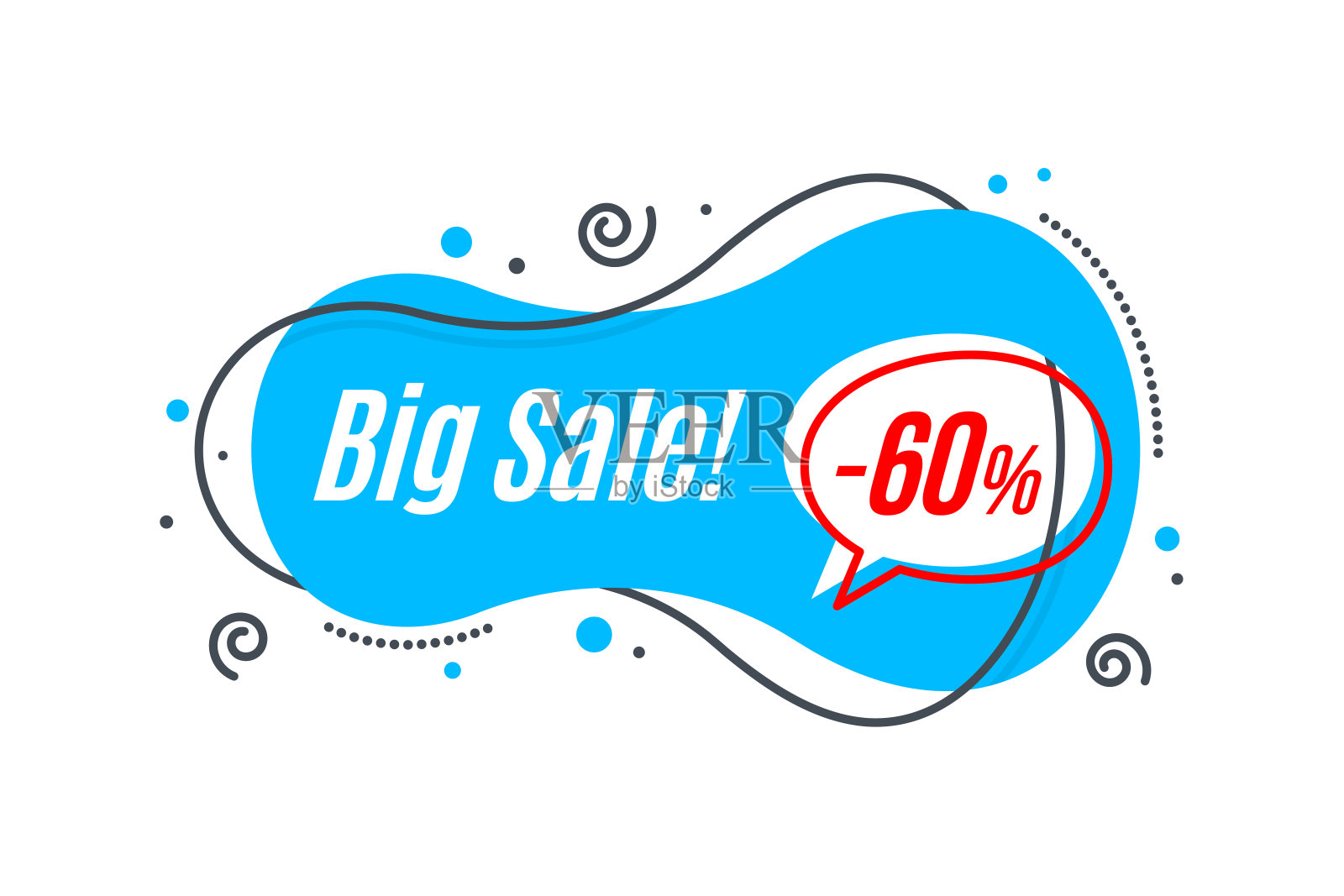 扁平形线性促销横幅、价签、贴纸、徽章。设计元素图片