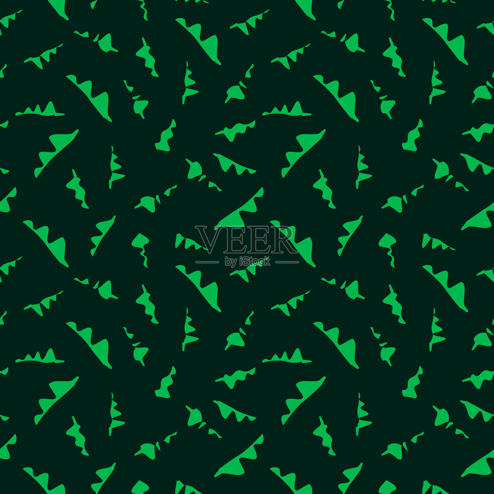 绿叶在白色背景上简单无缝插画图片素材