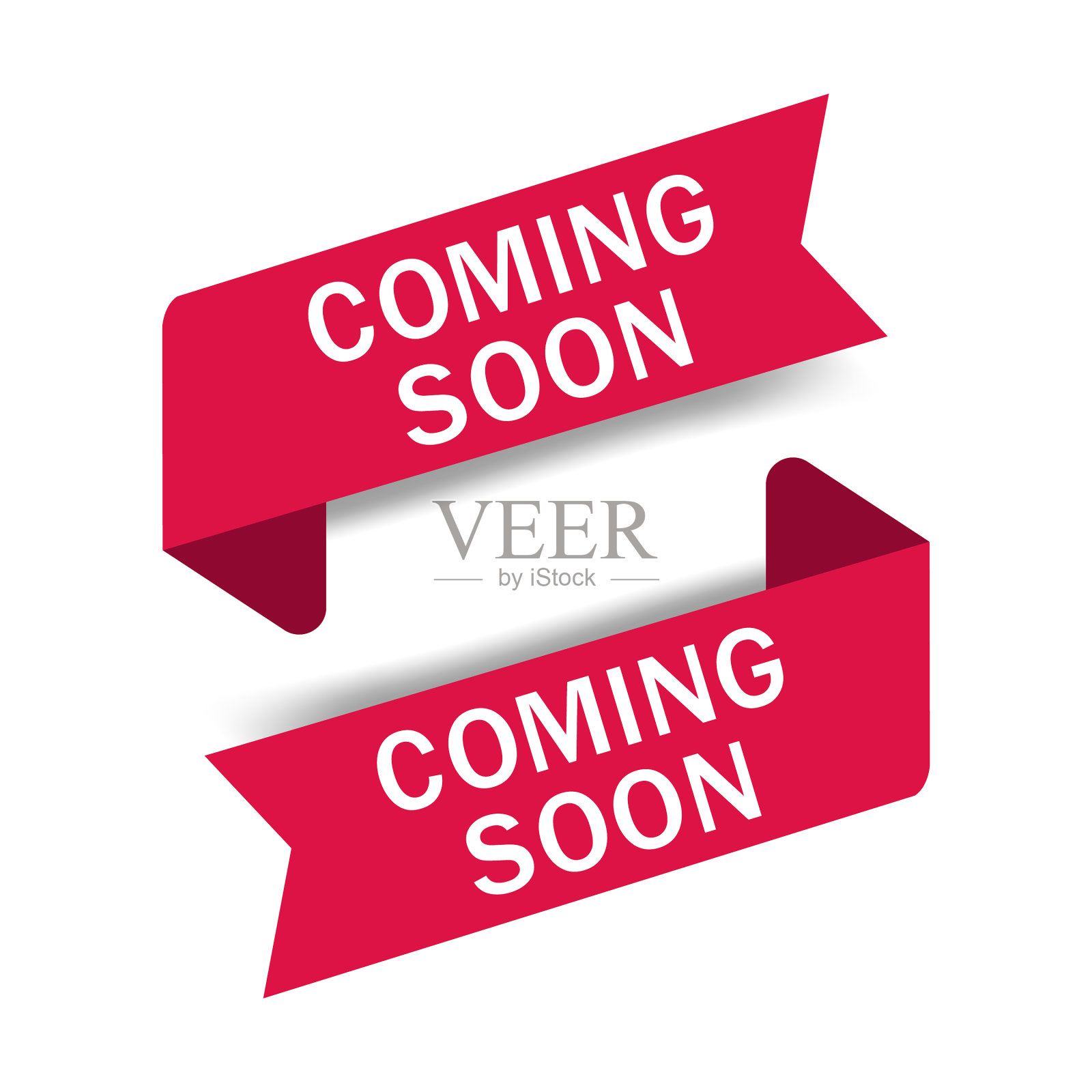 即将到来的标签图标红色贴纸现在开放设计元素图片