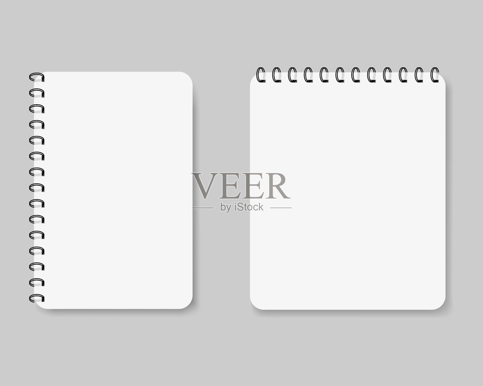 模板螺旋纸笔记本的笔记模型插画图片素材