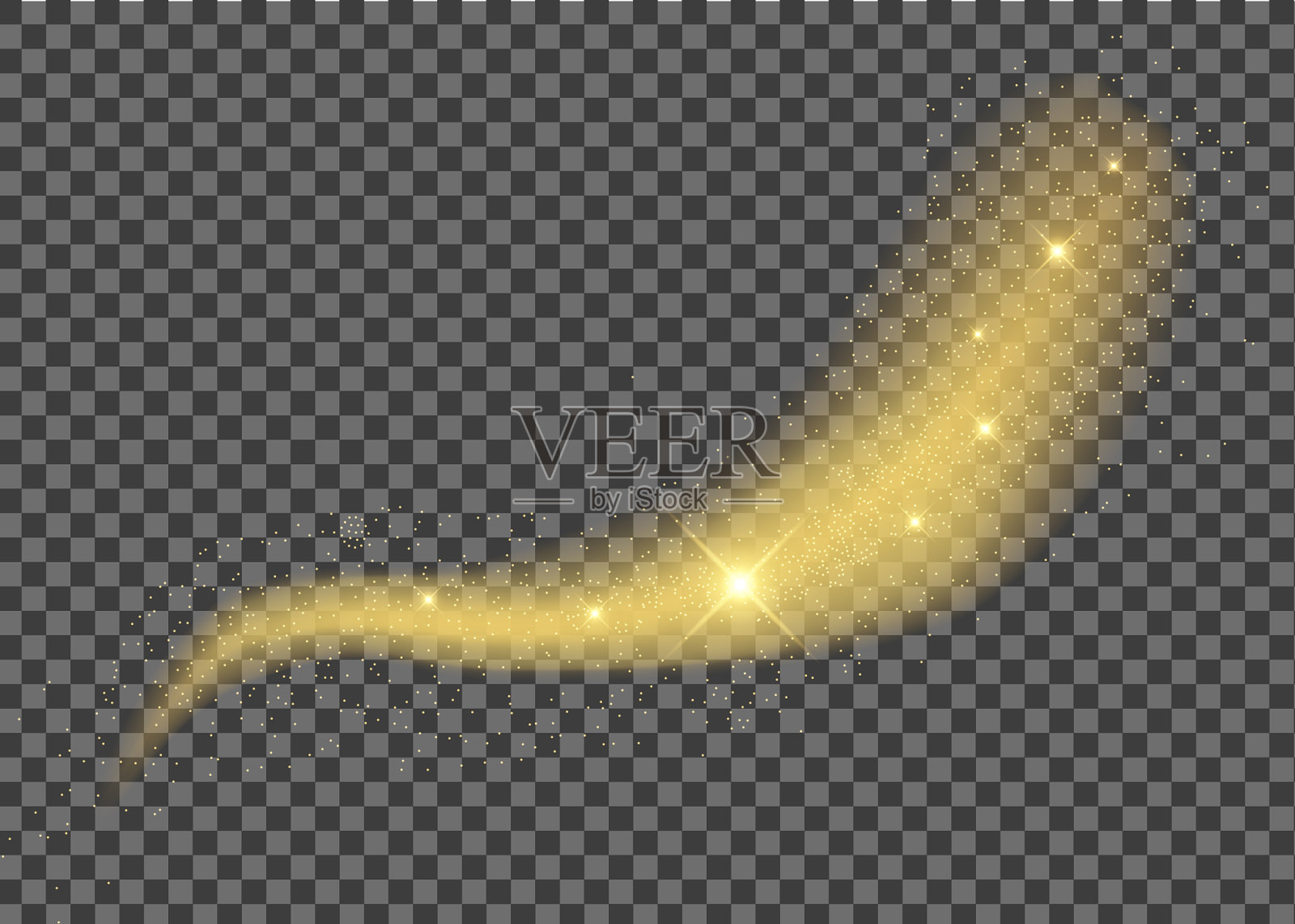 用神奇的闪光粒子闪耀星星插画图片素材