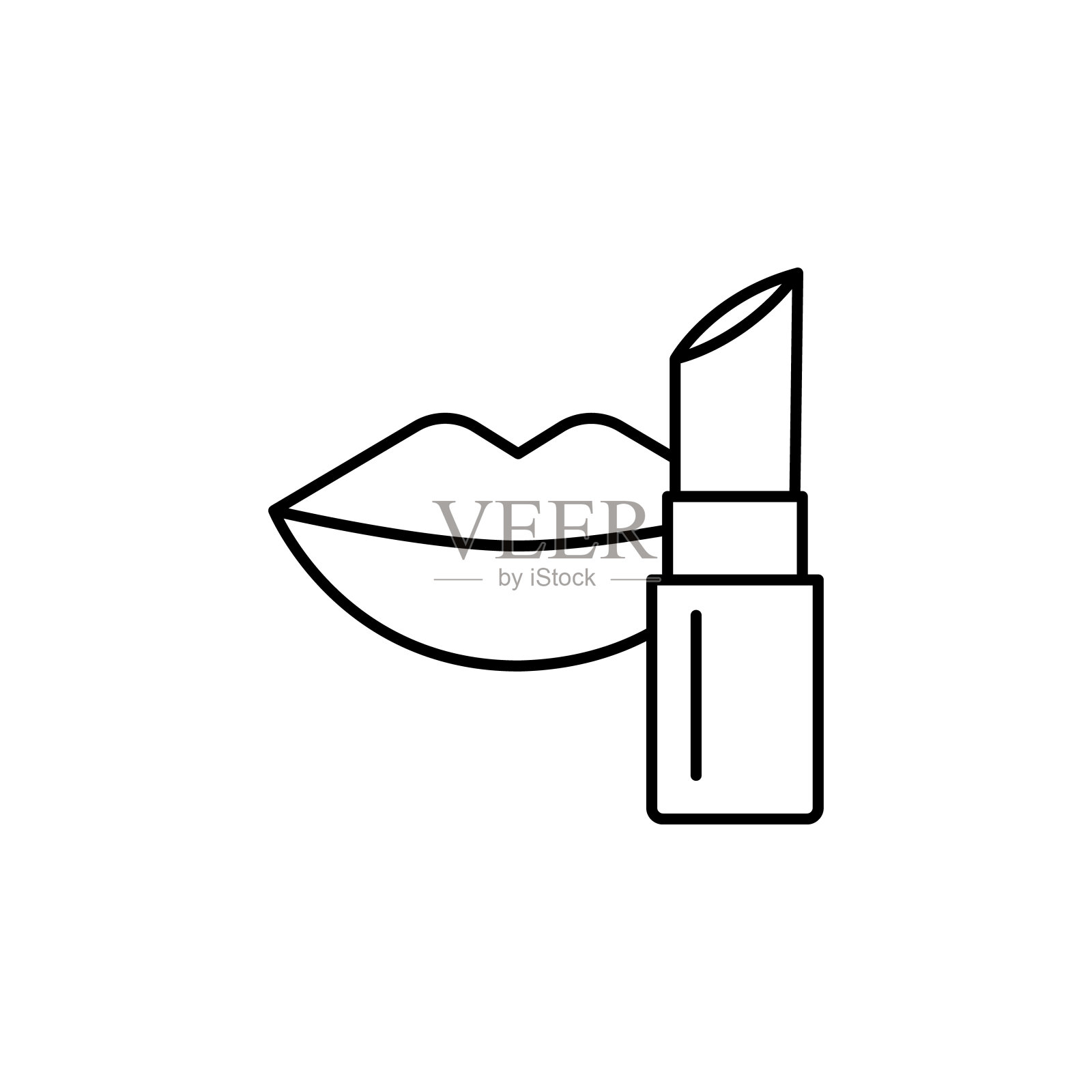 口红行图标。符号和符号可以用于网页，标志，手机应用程序，UI，用户体验图标素材