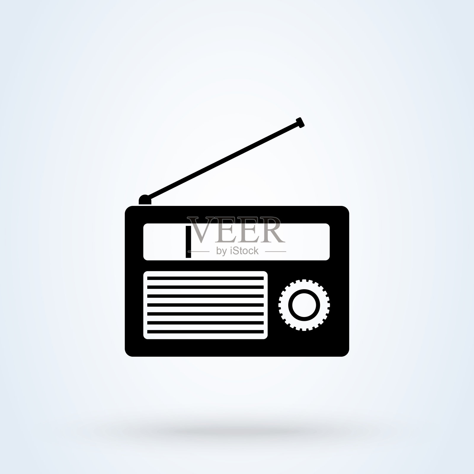 收音机。vector简单的现代图标设计插图。插画图片素材