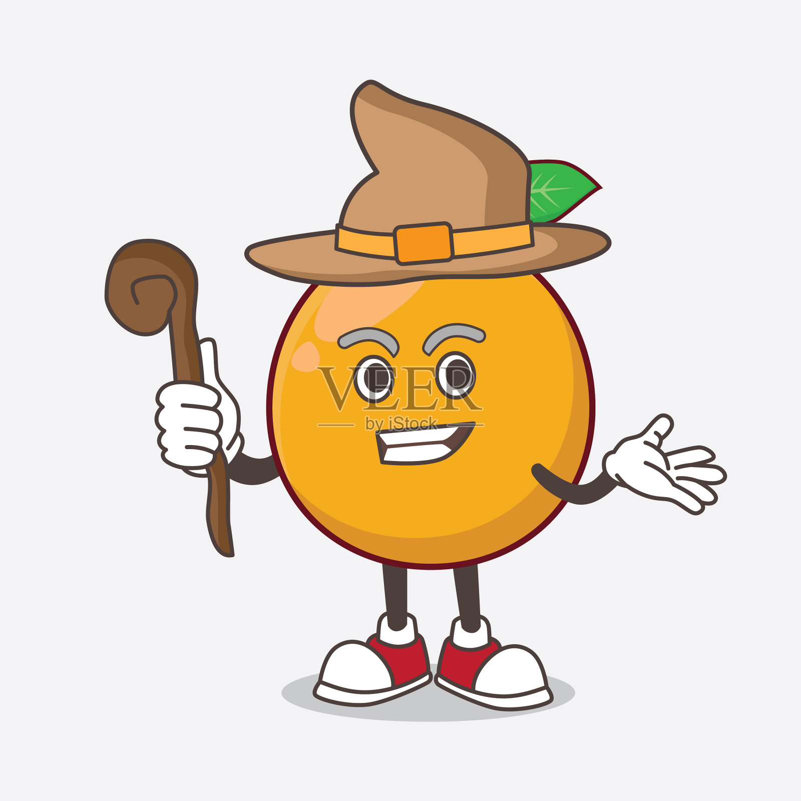 非洲山竹卡通人物作为吉祥物插画图片素材