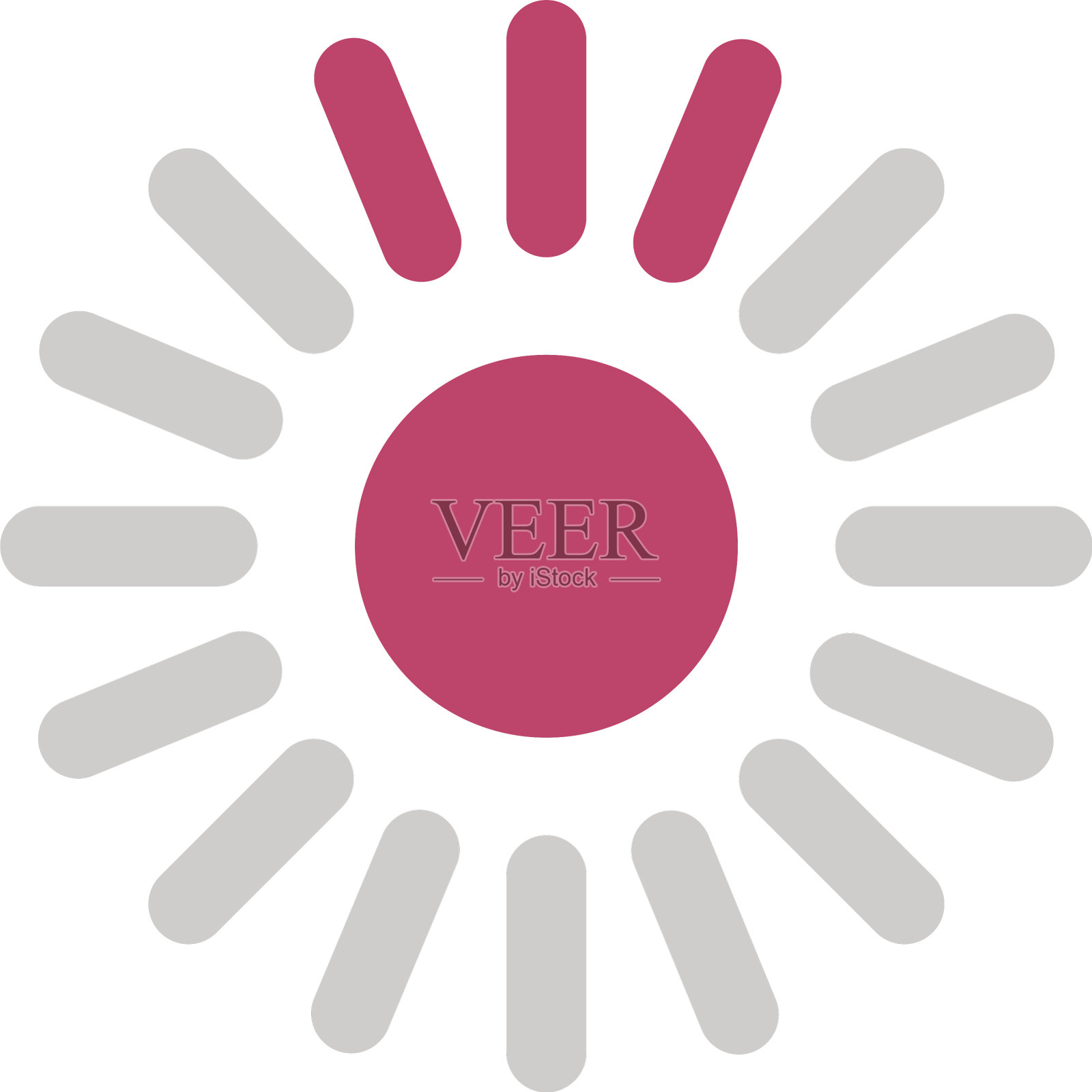 线条加载圆平面风格图标设计图标素材